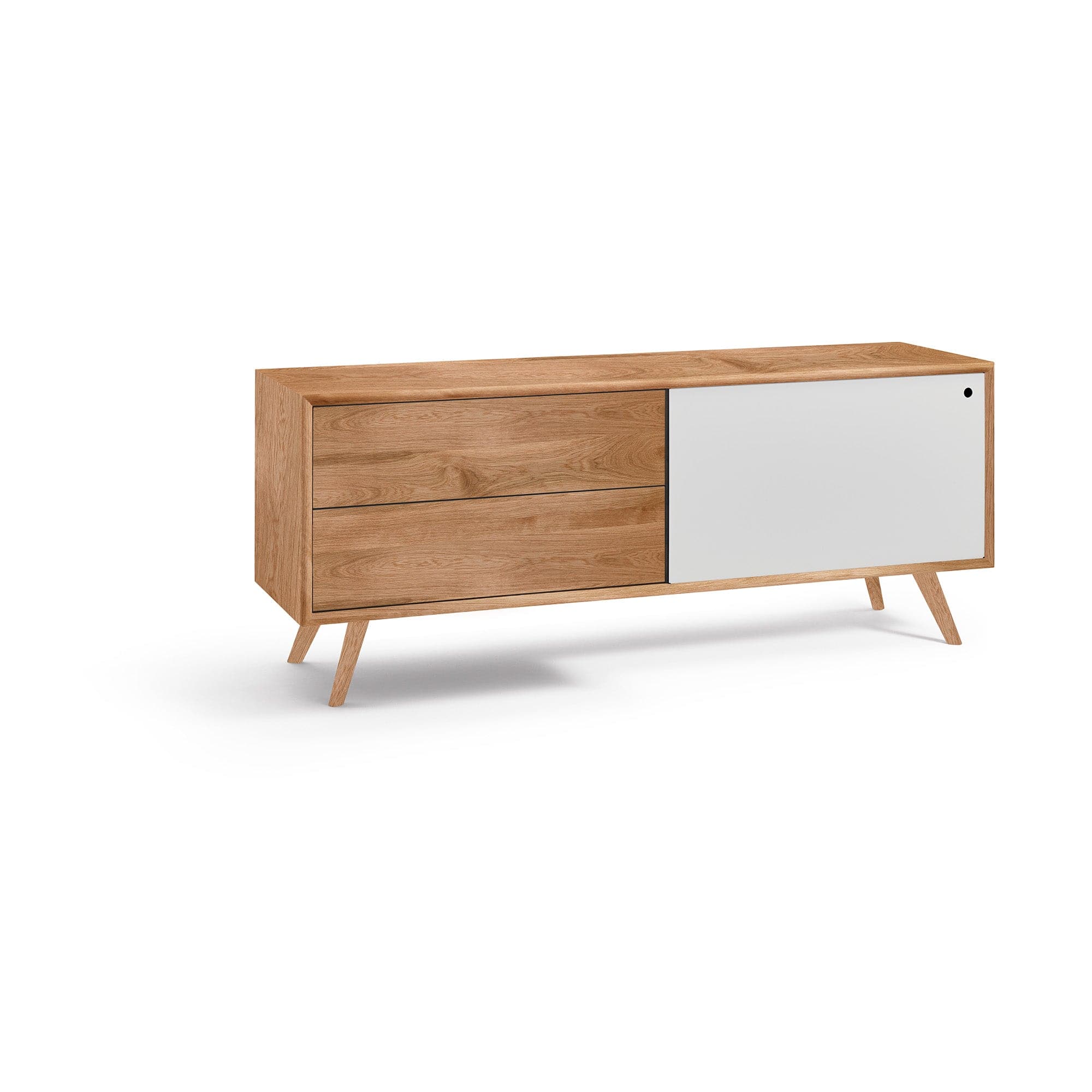 DONNA Sideboard aus Massivholz, Eiche mit Schiebetüre