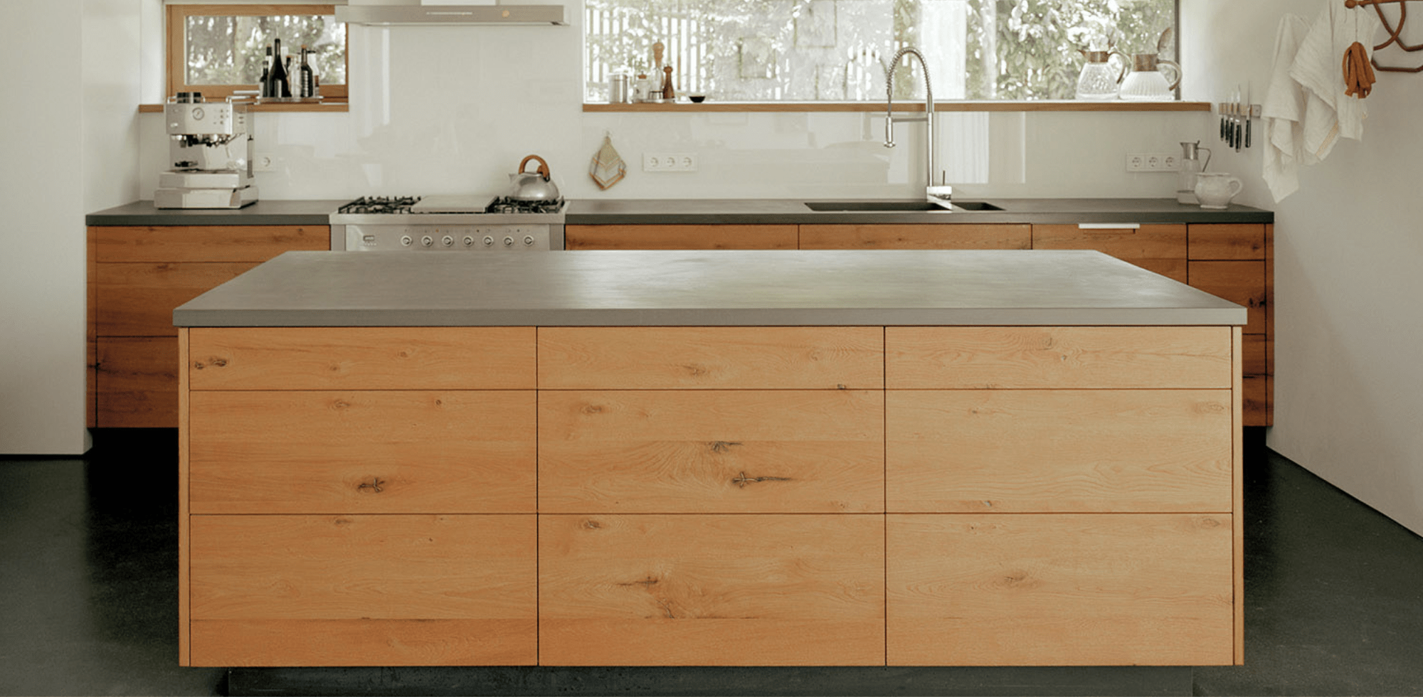 Eine Küche vom Tischler aus Wildeiche