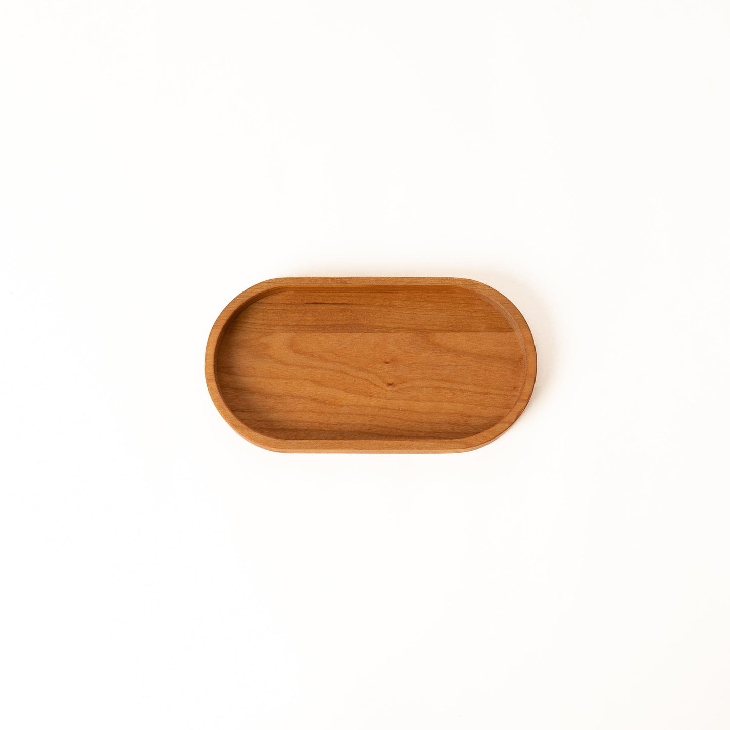 Holzmanufaktur Deko Tablett oval - Edle Geschenke aus Holz - Kirschbaum Massivholz