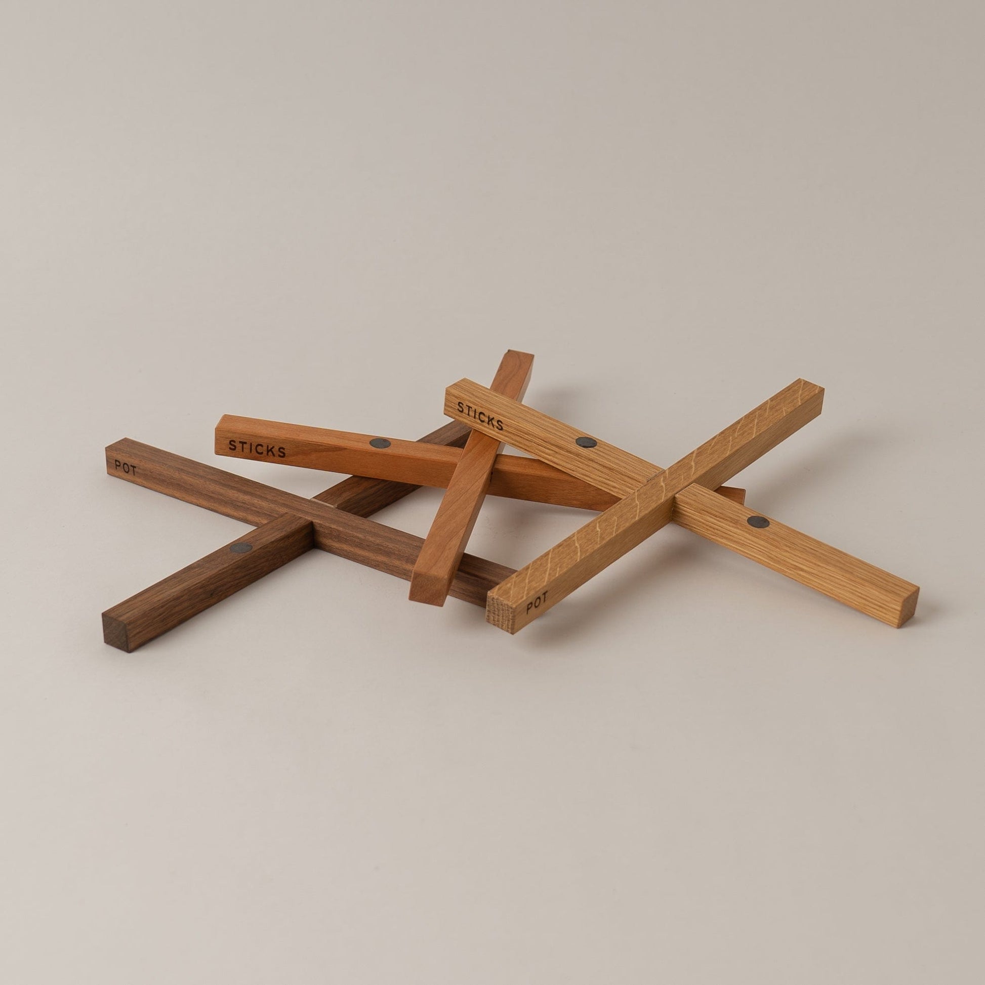 Pot-Sicks Holzuntersetzer magnetisch und klappbar