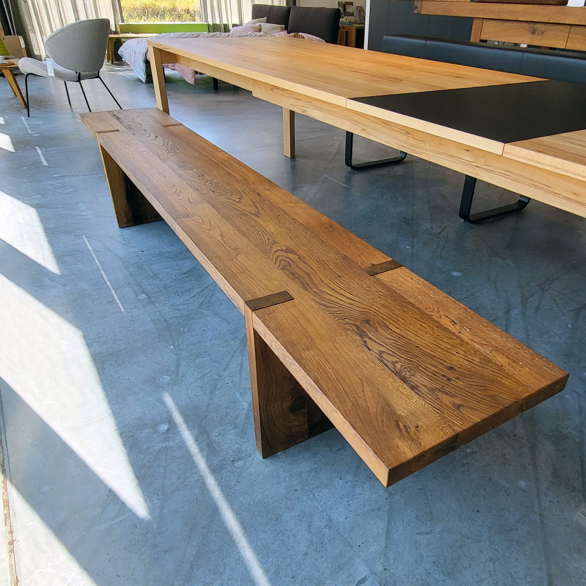 Holzmanufaktur Bank ZEN/10 Alteiche 260 x 40 cm Bank ZEN/10 Alteiche 260 x 40 cm
