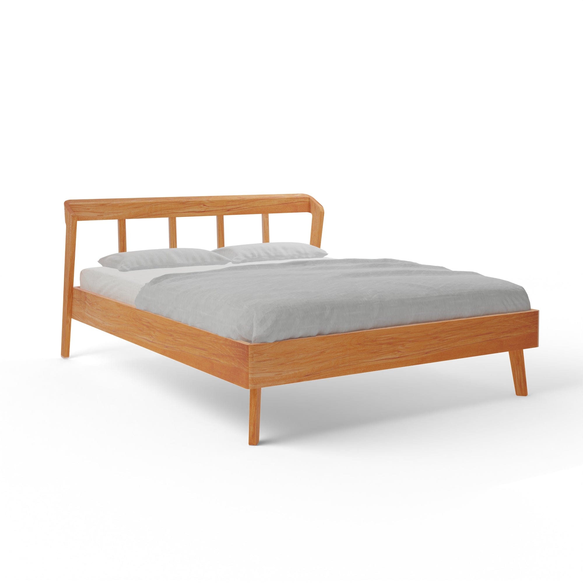 Holzmanufaktur AINO Massivholzbett light Kernbuche / 90