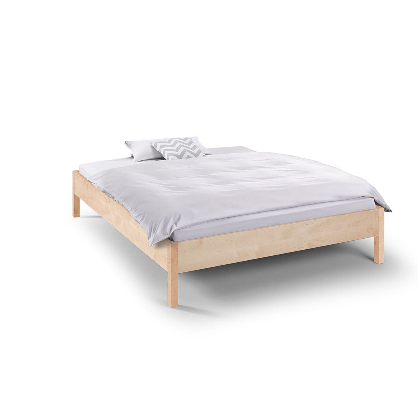 Bett BASIC Ahorn-Massivholzbett ohne Lehne