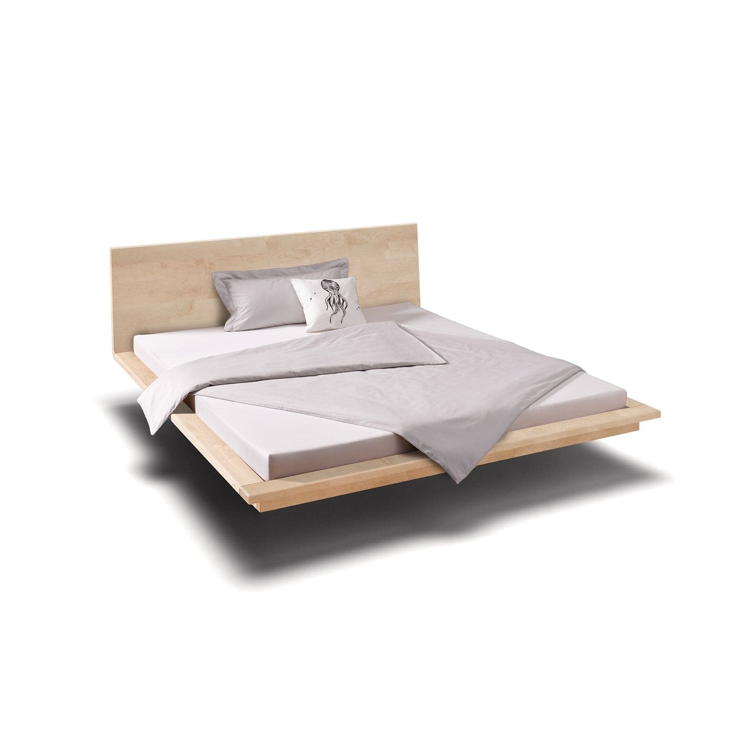 Holzmanufaktur Bett MATIS ist ein hochwertiges, schwebendes  Designerbett.