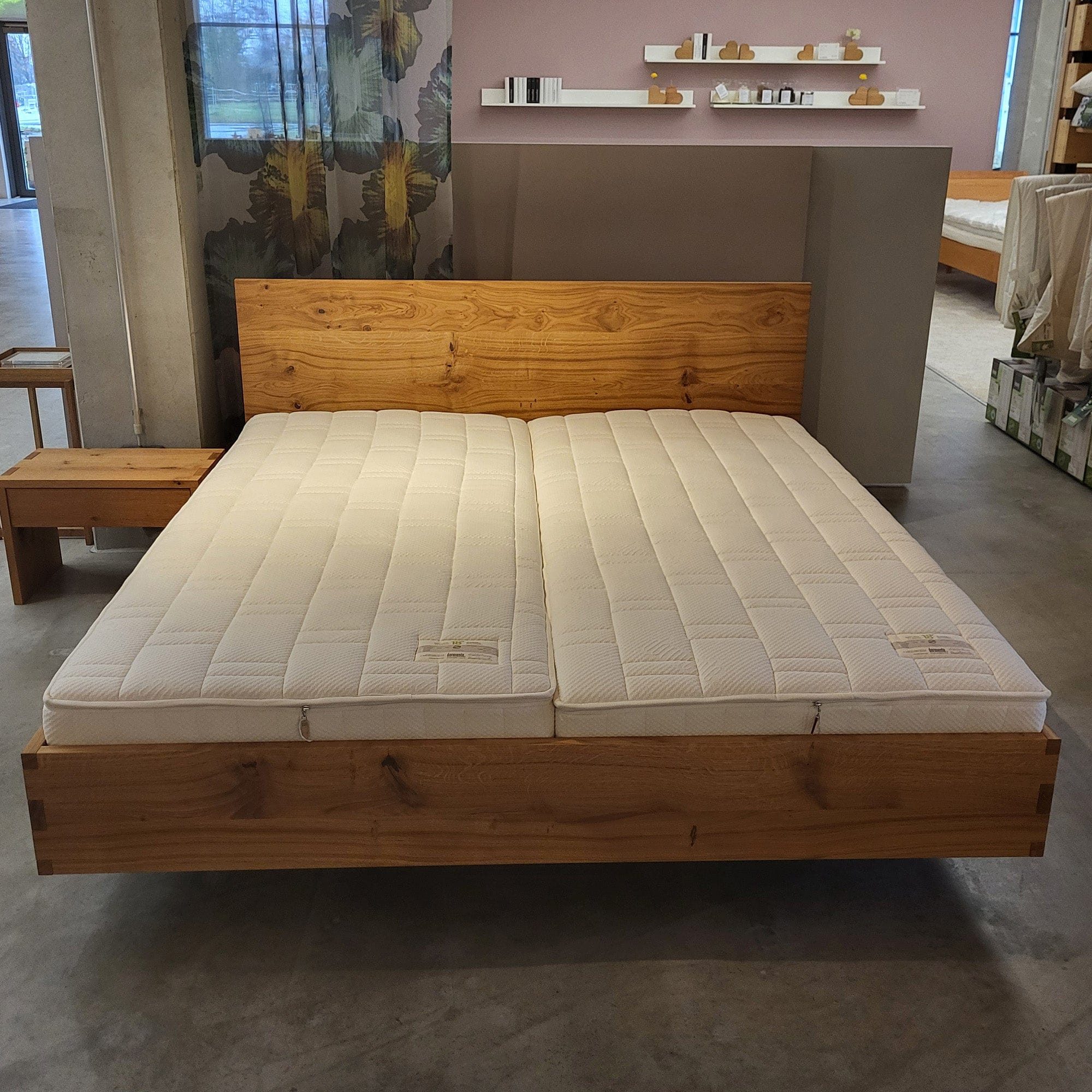 Holzmanufaktur NAP XL Bett Wildeiche massiv, 180 x 200 cm Wildeiche