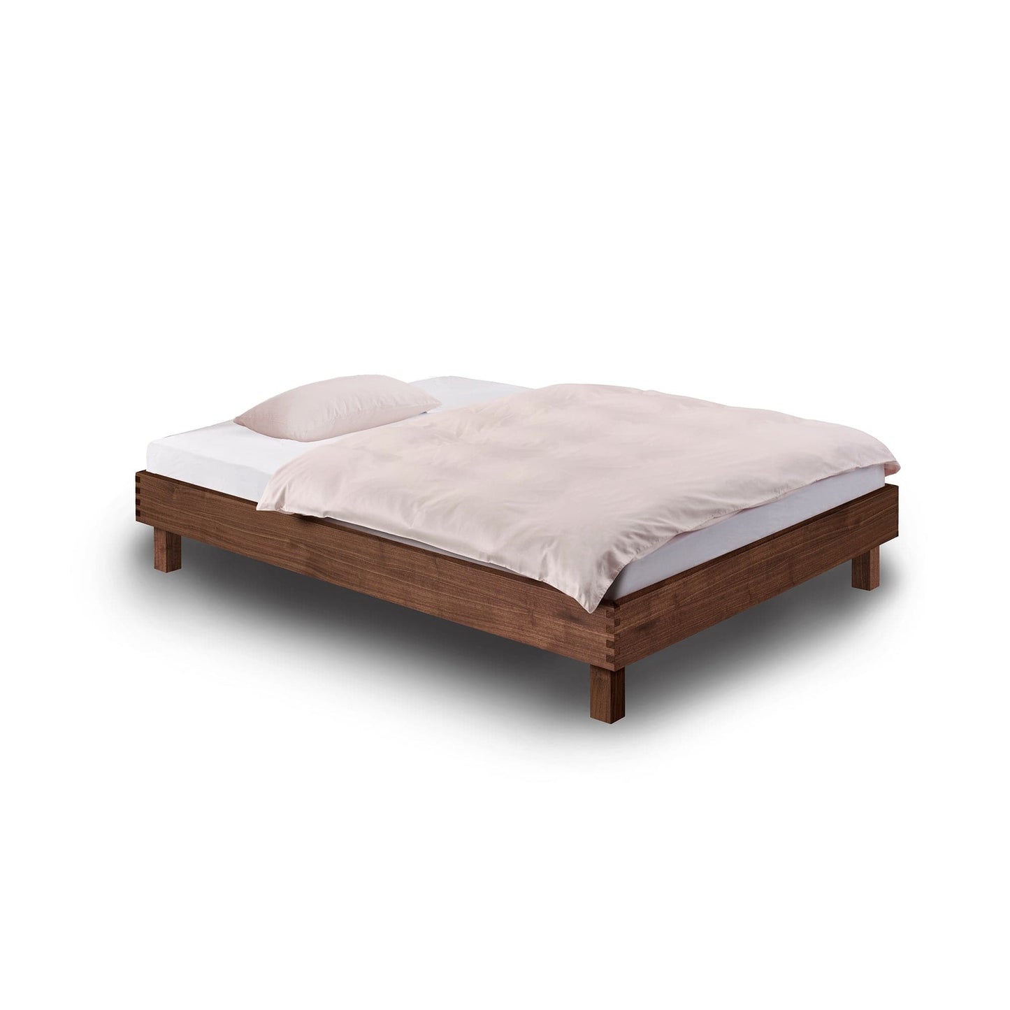 STEP-X PURE Massivholzbett ohne Kopfteil aus Nussbaum