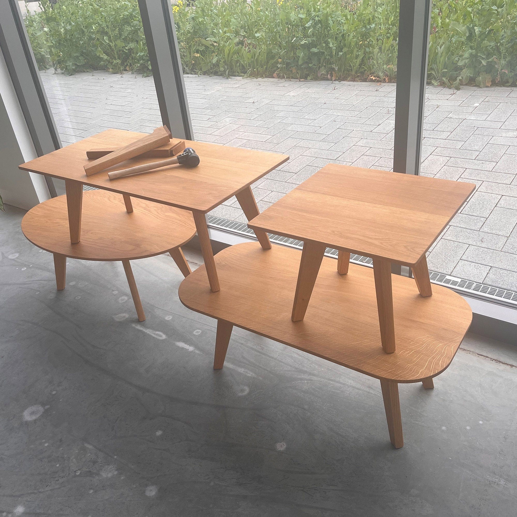 Couchtische MARTO aus Massivholz in verschiedenen Formen