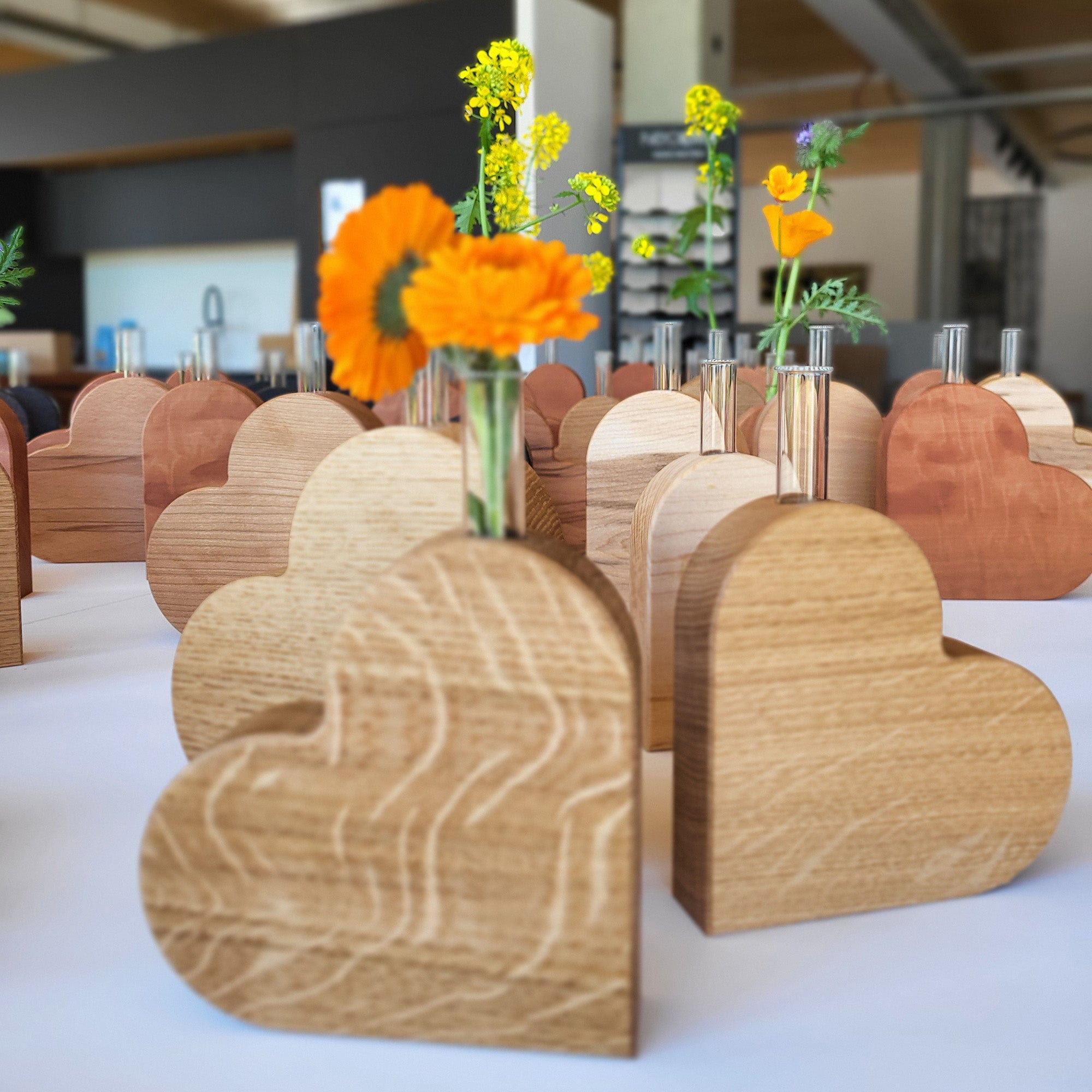 Holzmanufaktur Deko Herzvase groß