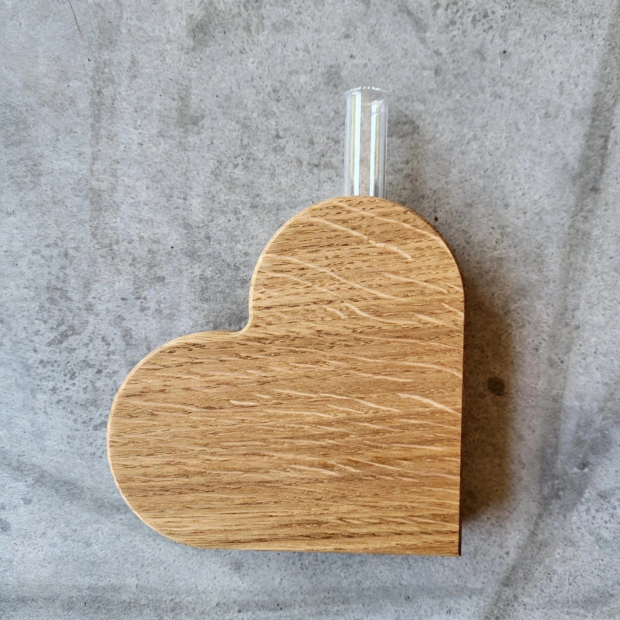 Holzmanufaktur Deko Herzvase klein