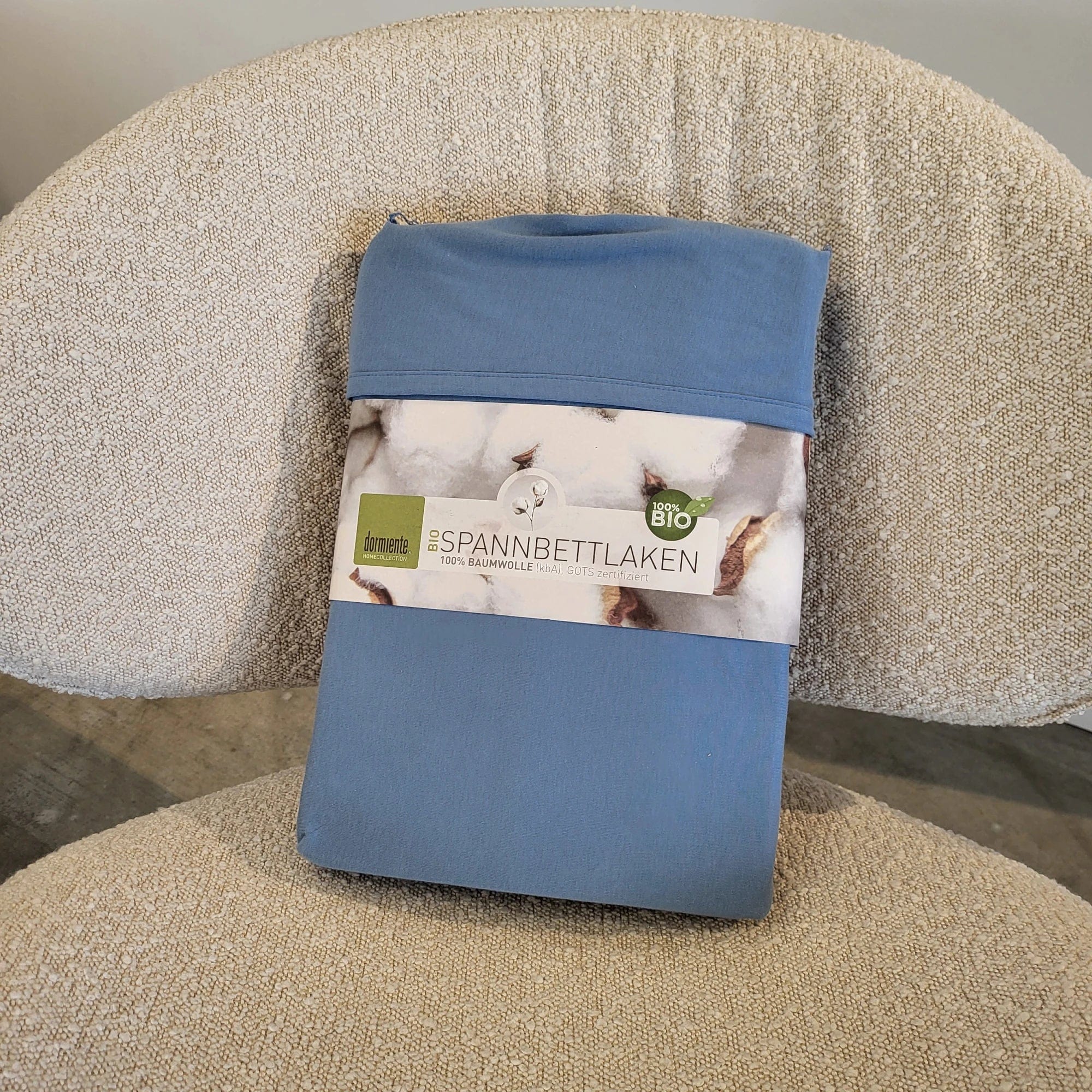 Bio Spannbettlaken Baumwolle in den Farben blau, taube, creme, weiß, rosa