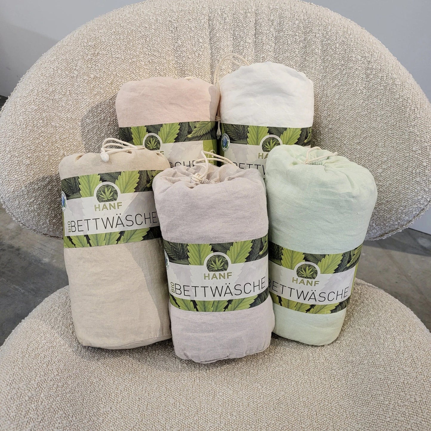 Bio Bettwäsche Set Hanf in verschiedenen Farben und Größen