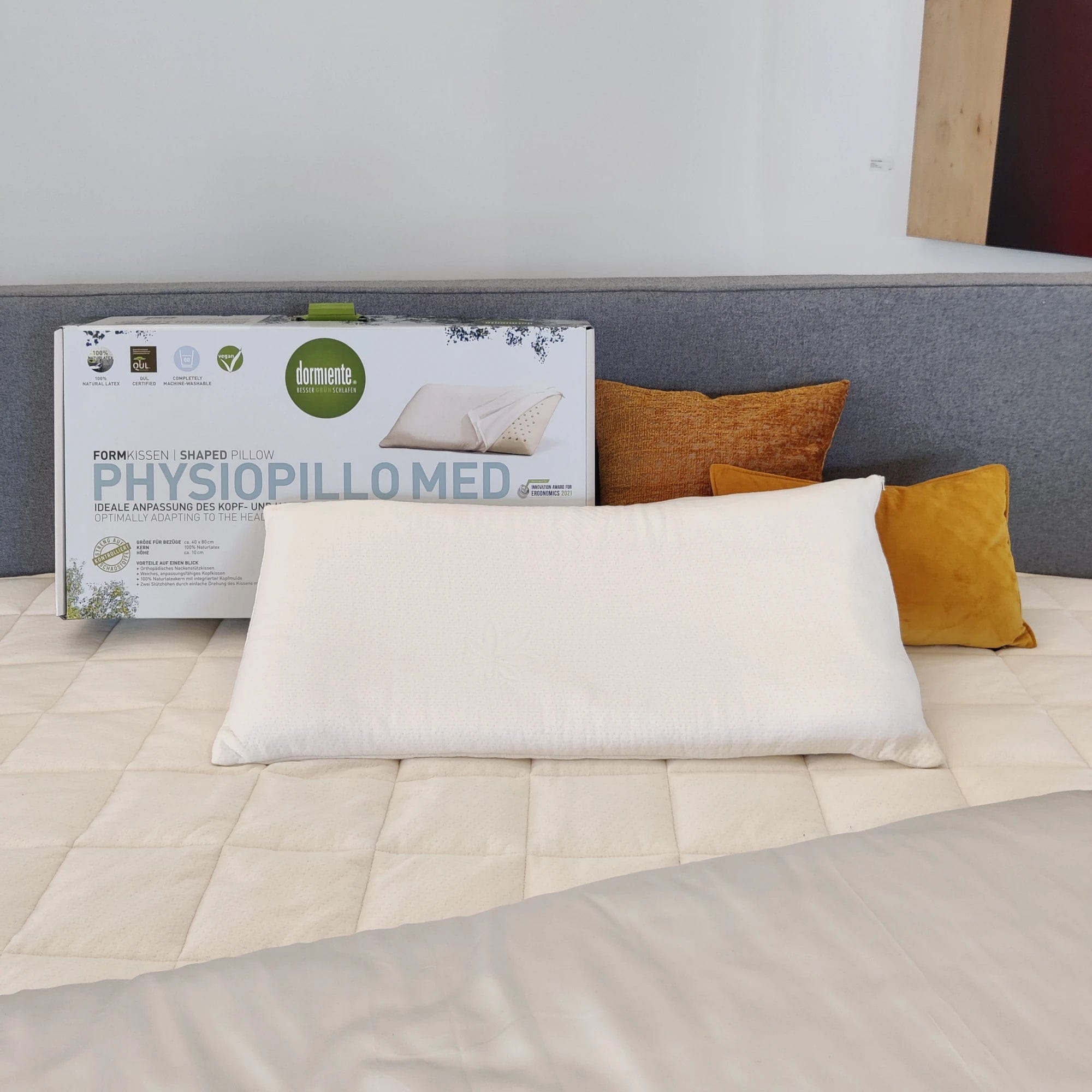 Dormiente Bio Nackenkissen 40x80 cm, ohne Schadstoffe, 100% KbA-Baumwolle