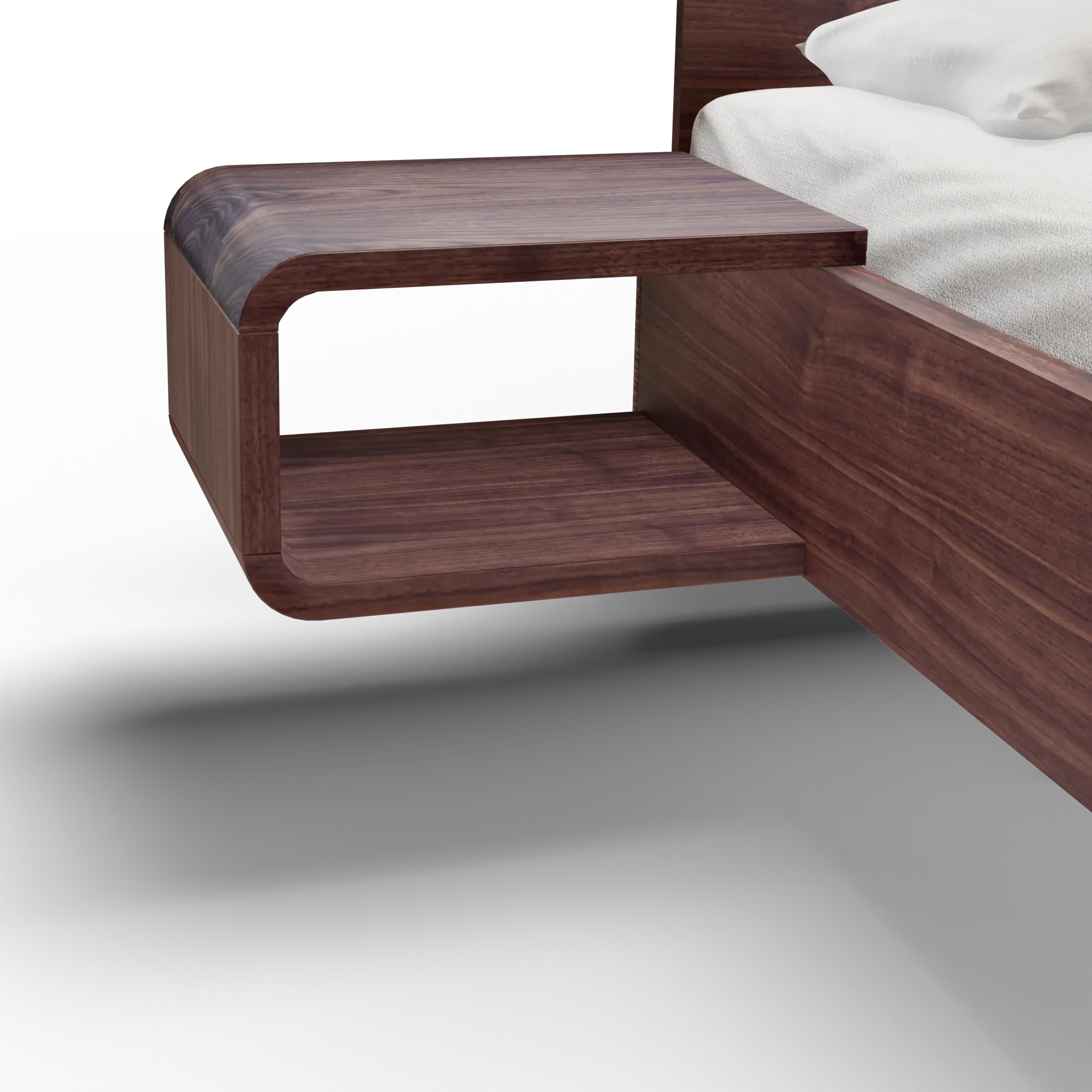 Holzmanufaktur COM:CI Nachttisch hängend Nussbaum / 21 cm