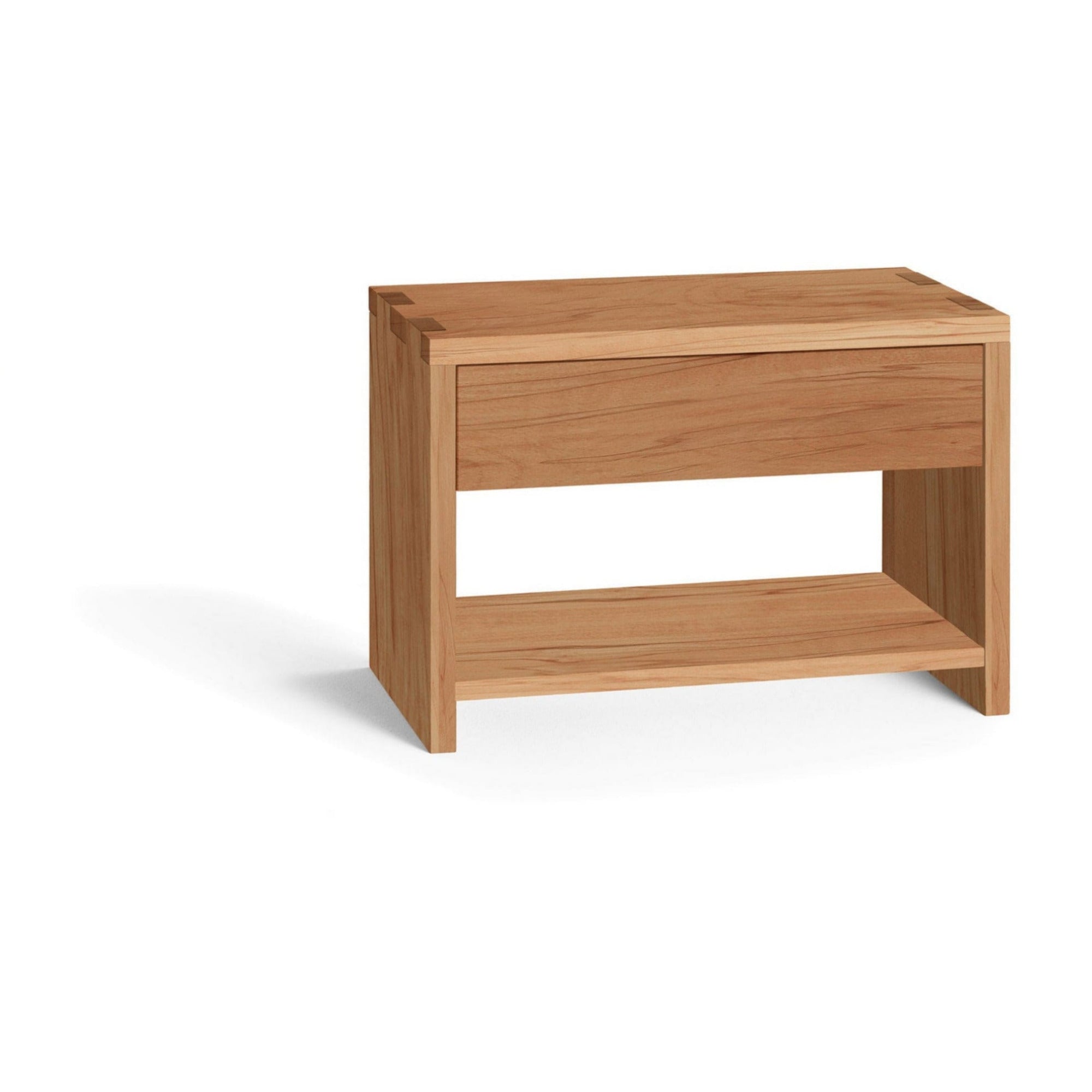 Holzmanufaktur NAP Nachttisch Schubkasten und Fachboden Kernbuche / 49.2 x 34 x 35 / Holzboden