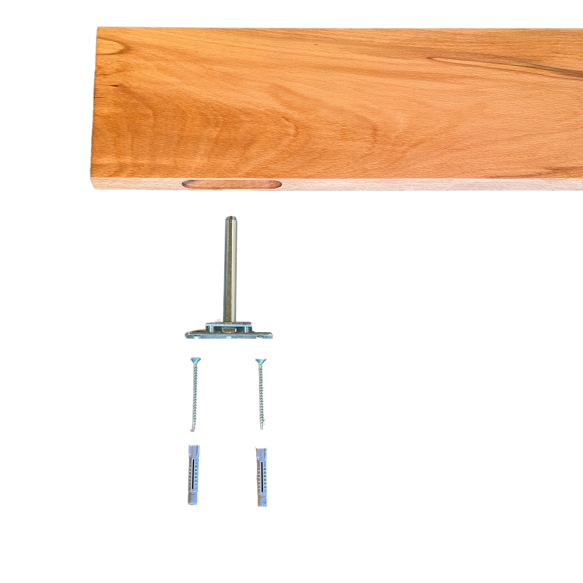 Wandboard Naturholz massiv mit Schweizer Kante aus Kernbuche