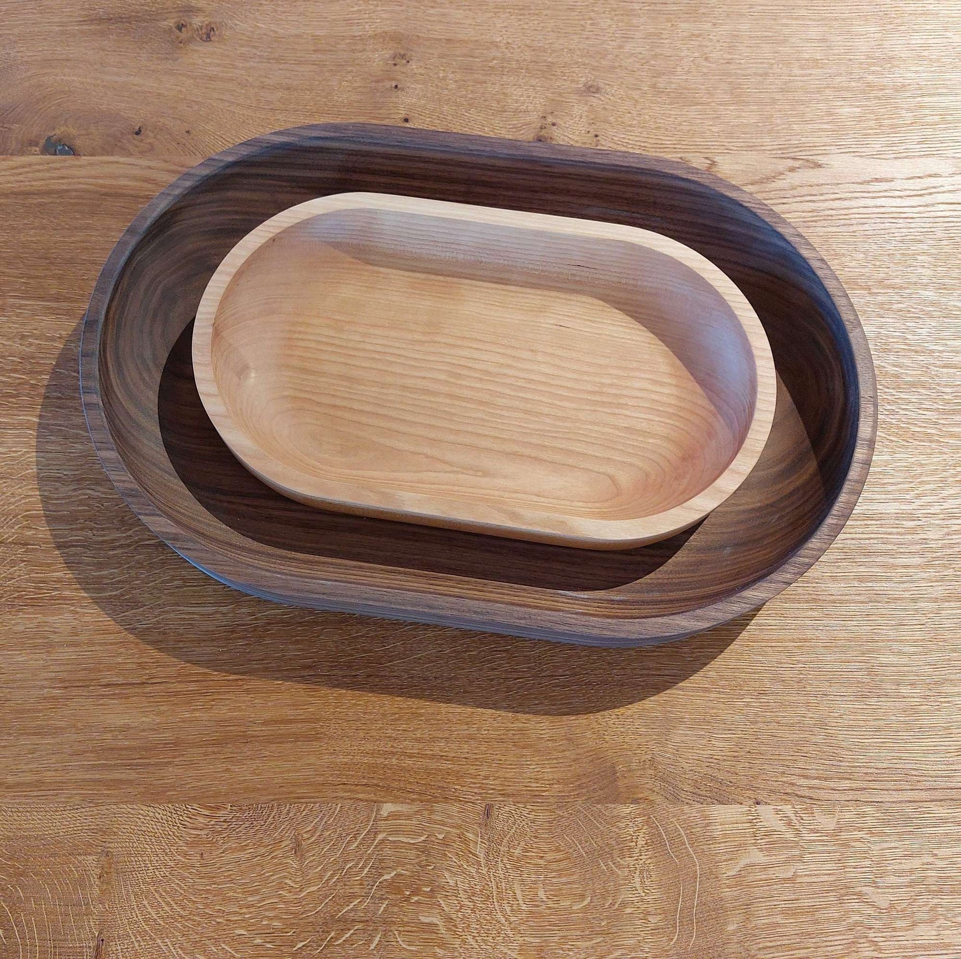 Holzmanufaktur Schale Schale oval, verschiedene Holzarten und Größe