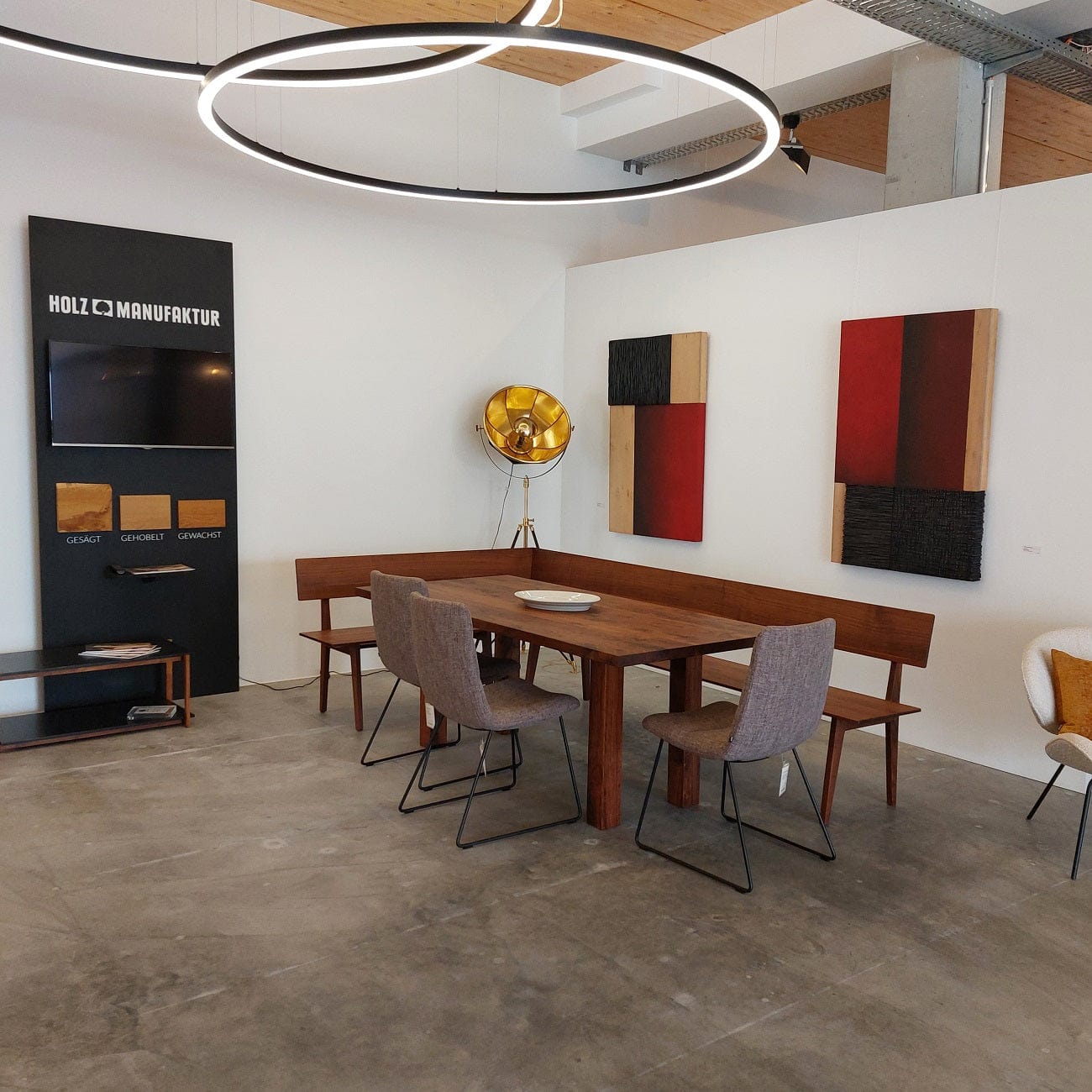 Holzmanufaktur Tisch FLOAT Esstisch, Wildnuss 200x90x75 cm