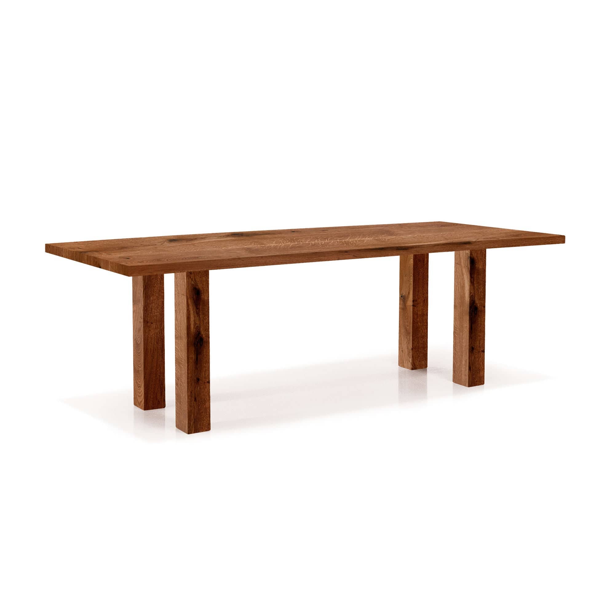 Esstisch aus massivem Wildeichen Holz