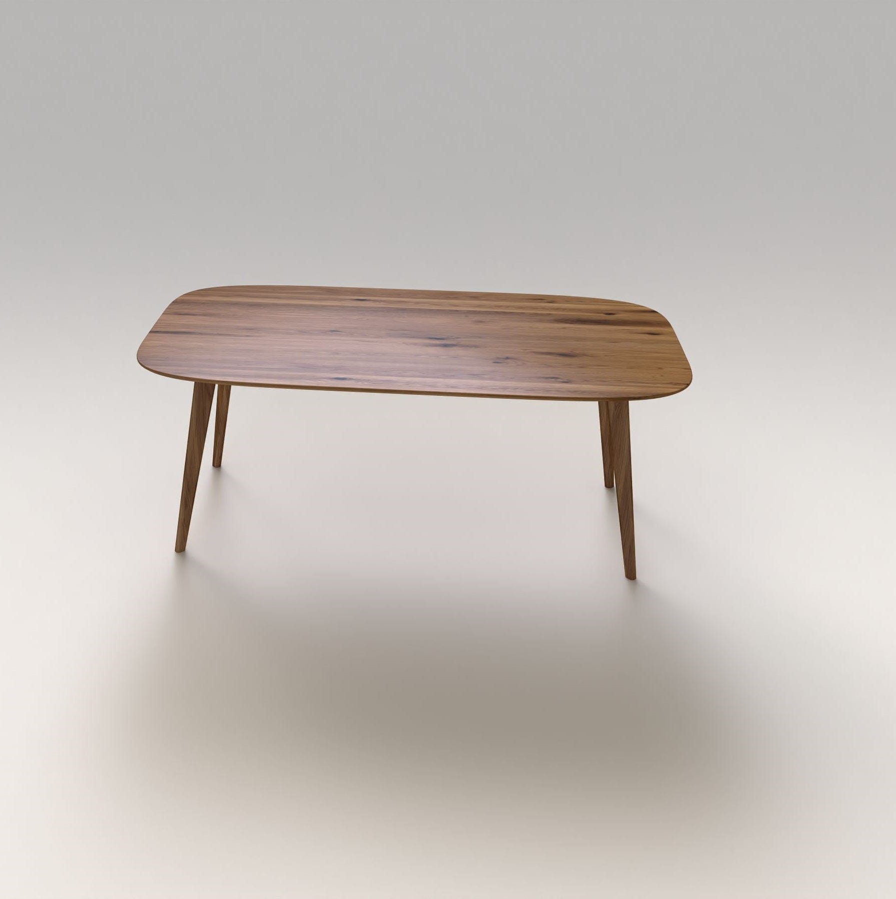 Moderner Esstisch aus Massivholz in Wildeiche gebürstet 180x200 cm