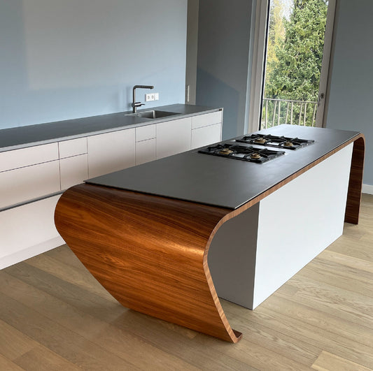 Holzmanufaktur Designküche modernes Küchendesign hochwertige Nussbaumküche