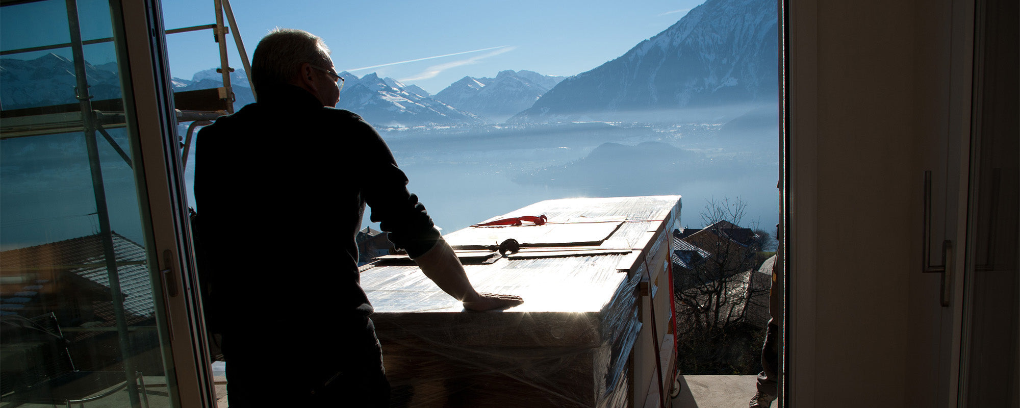 Gelungene Ladung unseres Küchenblocks im Chalet über den Bergen