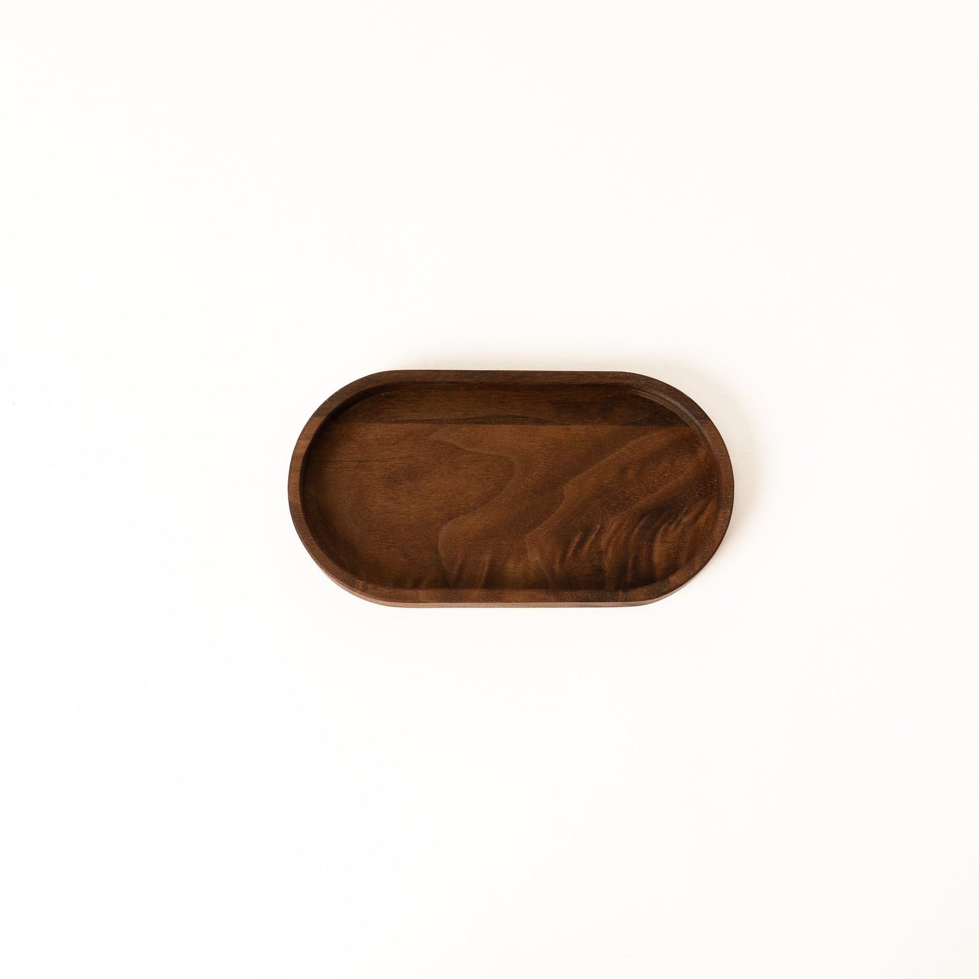 Holzmanufaktur Deko Tablett oval - Edle Geschenke aus Holz - Nussbaum Holz