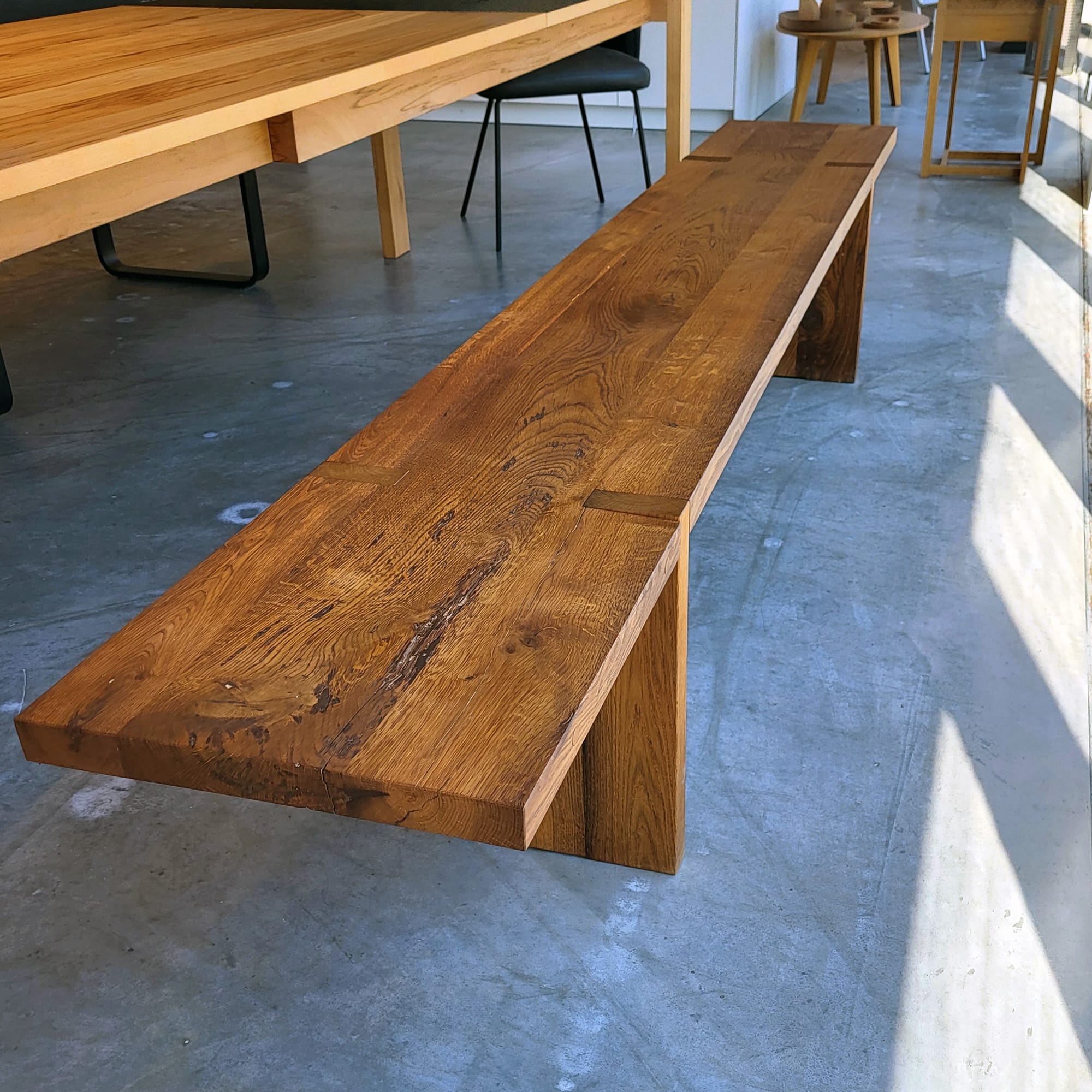 Holzmanufaktur Bank ZEN/10 Alteiche 260 x 40 cm Bank ZEN/10 Alteiche 260 x 40 cm