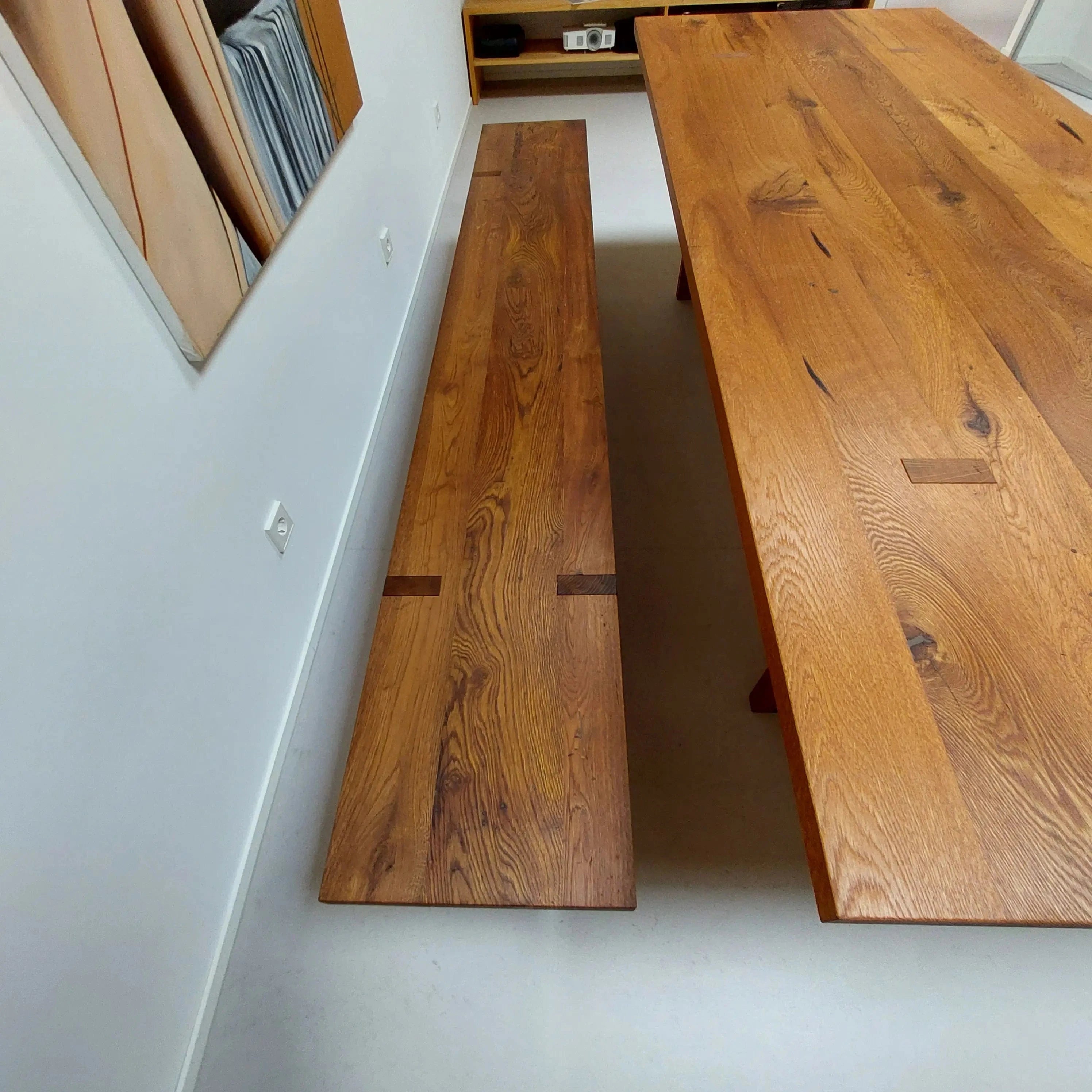 Holzmanufaktur Bank ZEN/10 Massivholzbank Alteiche 260 cm