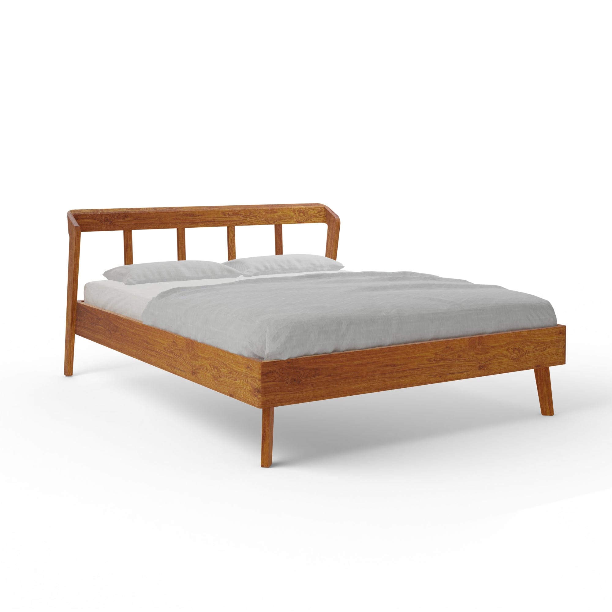 Holzmanufaktur AINO Massivholzbett light Wildeiche / 90