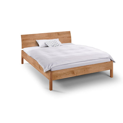 Holzmanufaktur Bett BASIC Massivholzbett Eiche 160 x 200 cm inkl. Rückenlehne