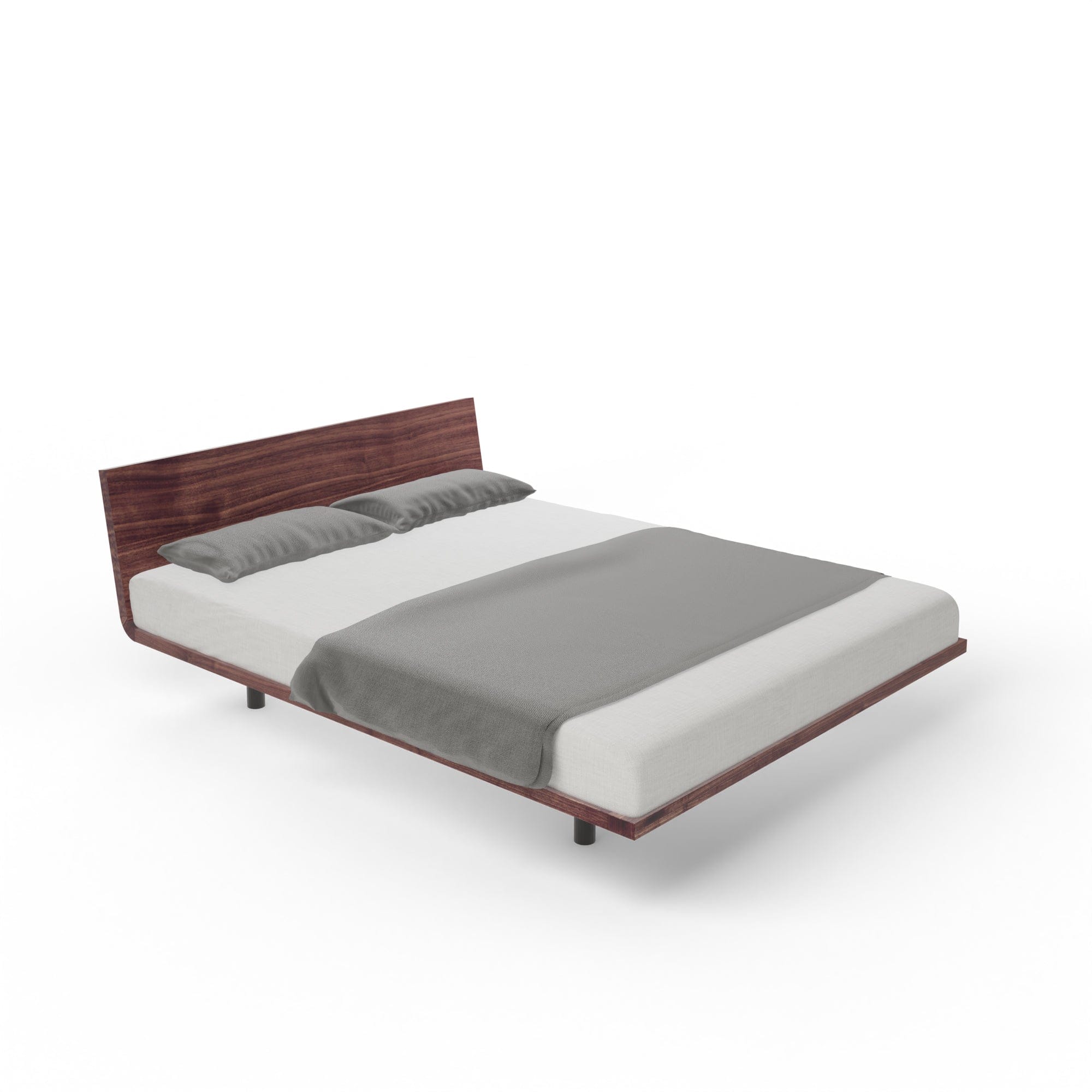 Holzmanufaktur Bett SWING light Nussbaum / 90 / Einlegerahmen