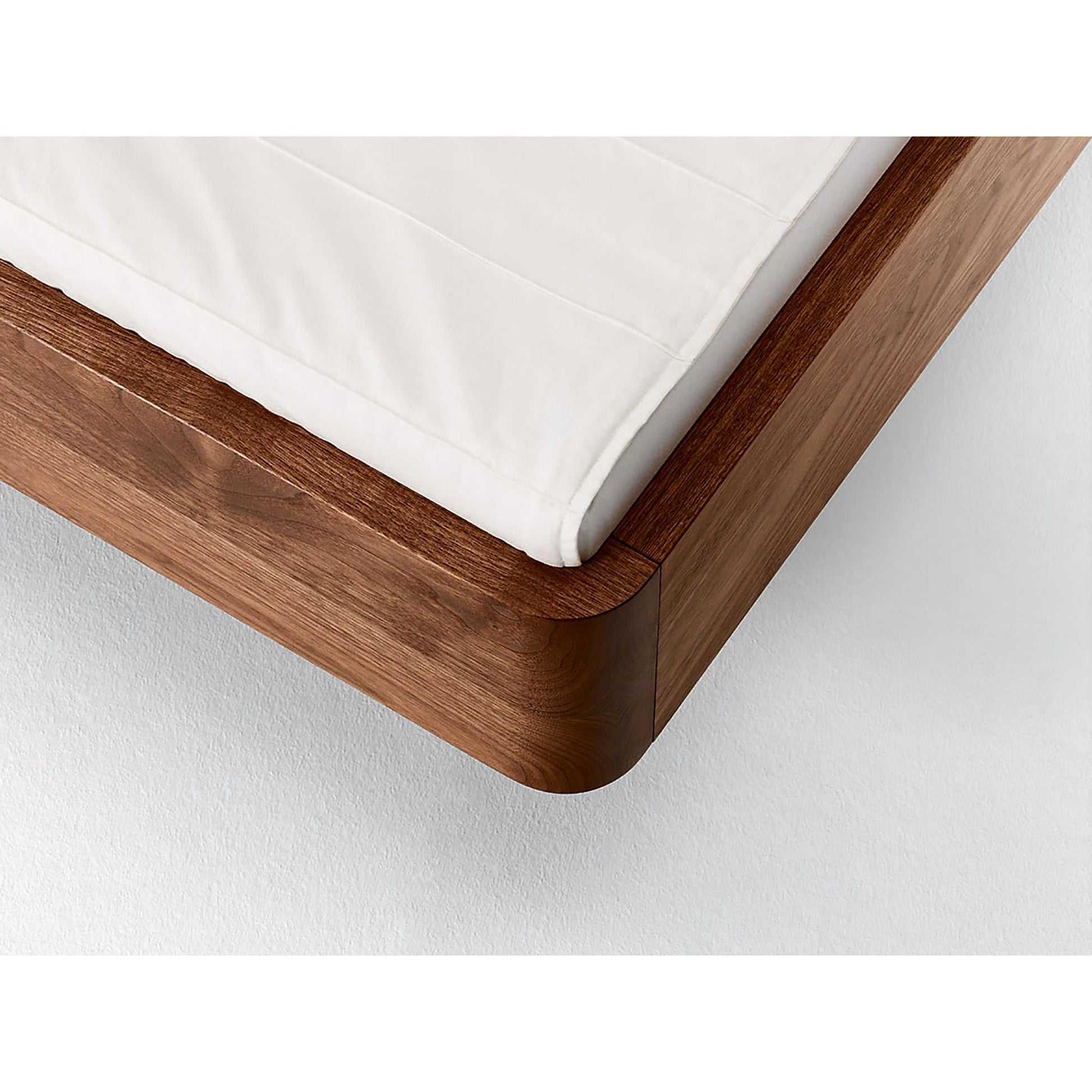 Holzmanufaktur Bett COM:CI mit Holzkufen und Rückenlehne, Eiche 120x200 cm