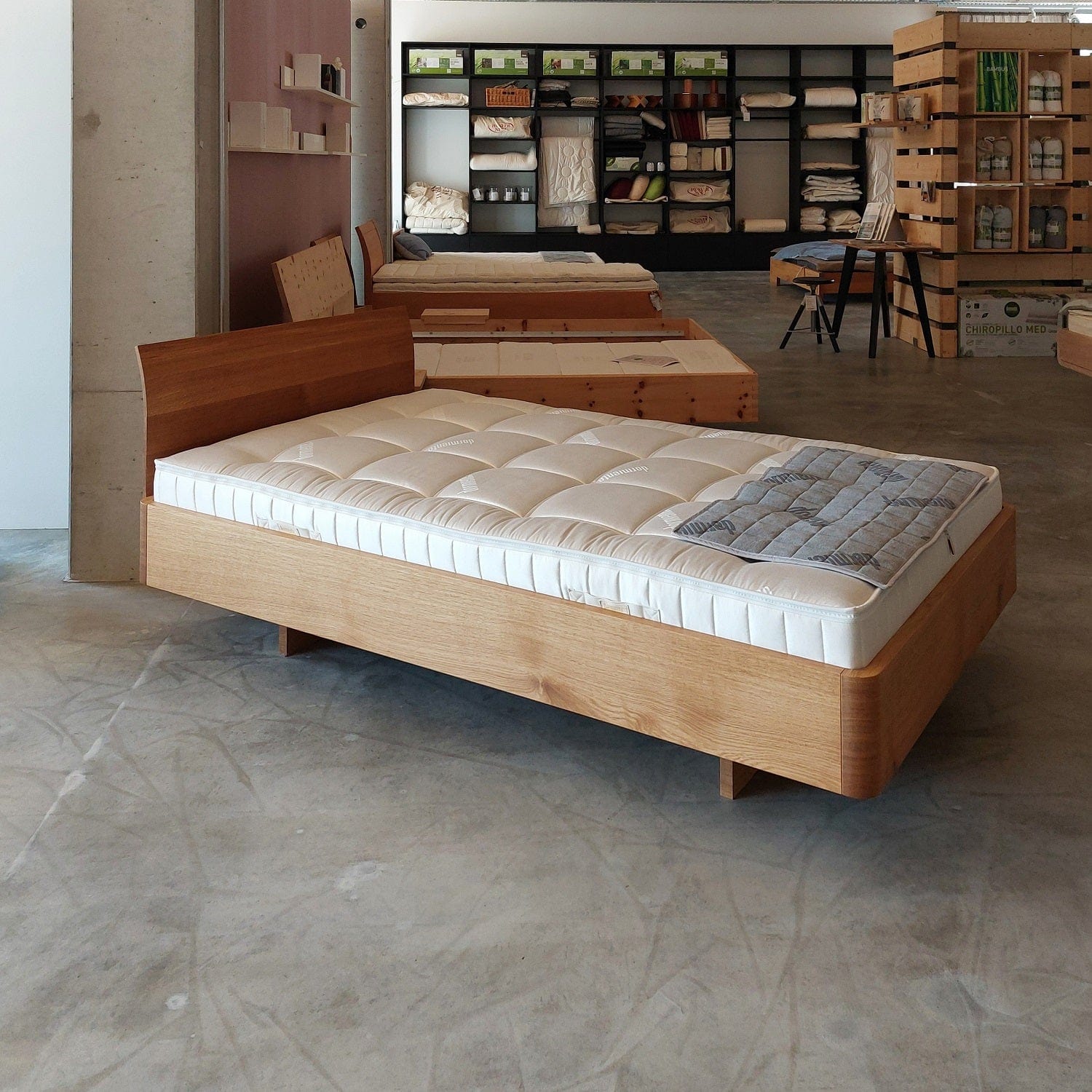 Holzmanufaktur Bett COM:CI XL Massivholzbett Eiche 120 x 200 cm