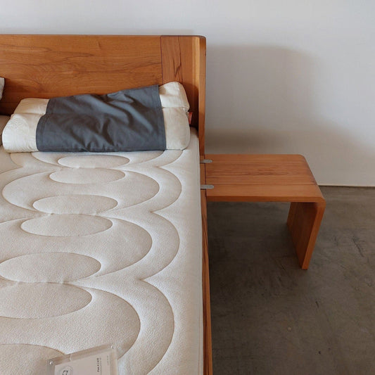 Holzmanufaktur Bett GIRO Bett mit Komforthöhe, Kernbuche 180x200 cm, metallfrei