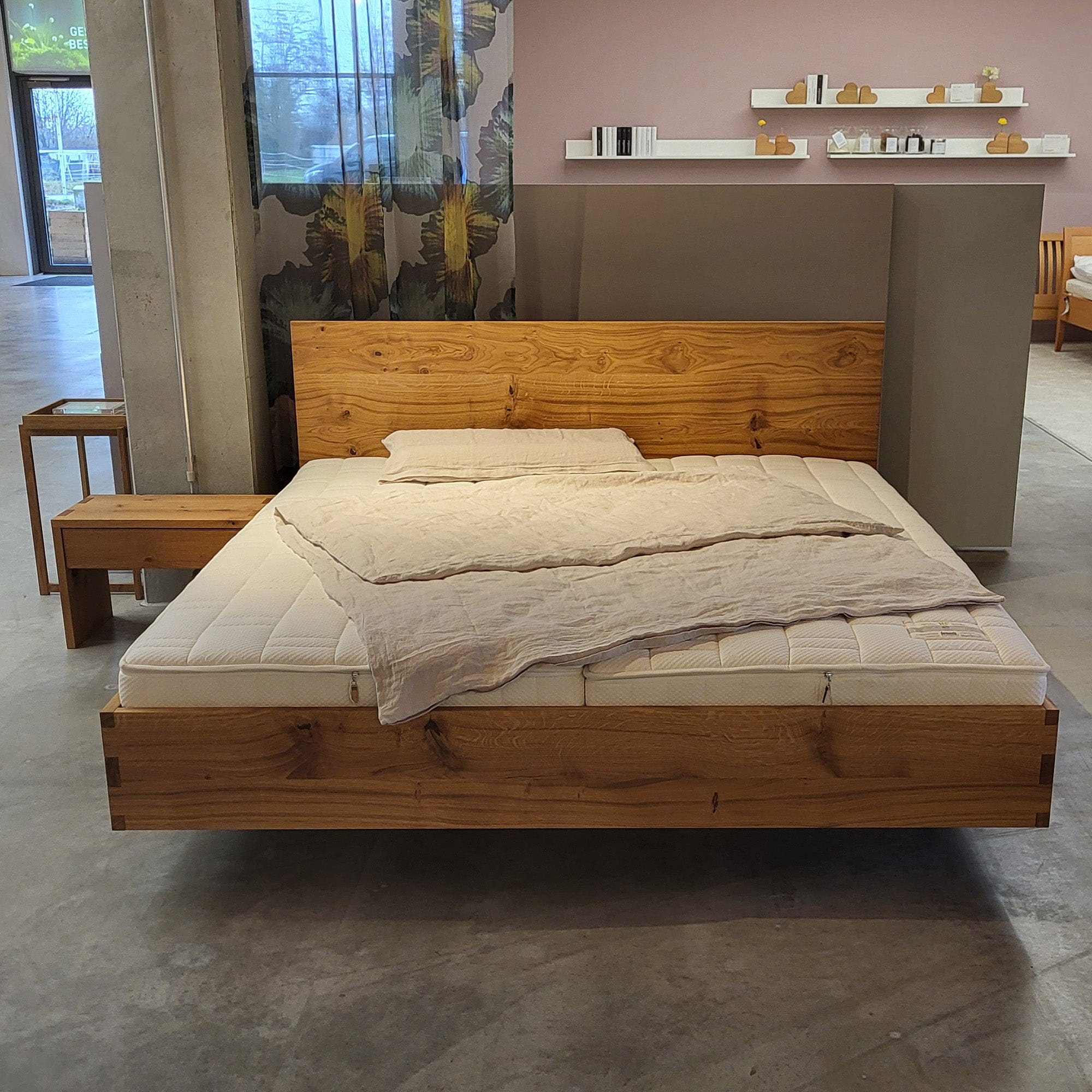 Holzmanufaktur NAP XL Bett Wildeiche massiv, 180 x 200 cm Wildeiche