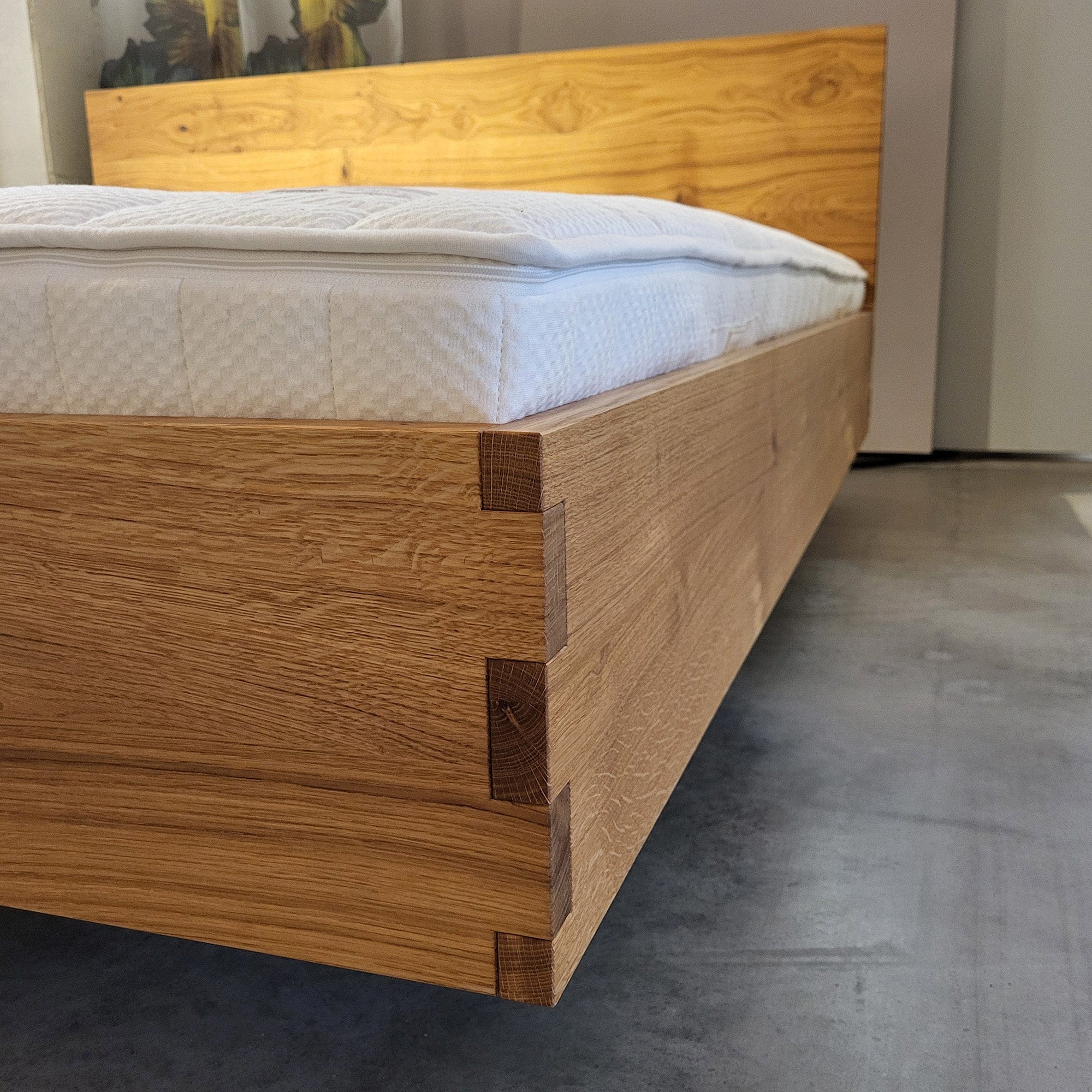 Holzmanufaktur NAP XL Bett Wildeiche massiv, 180 x 200 cm Wildeiche