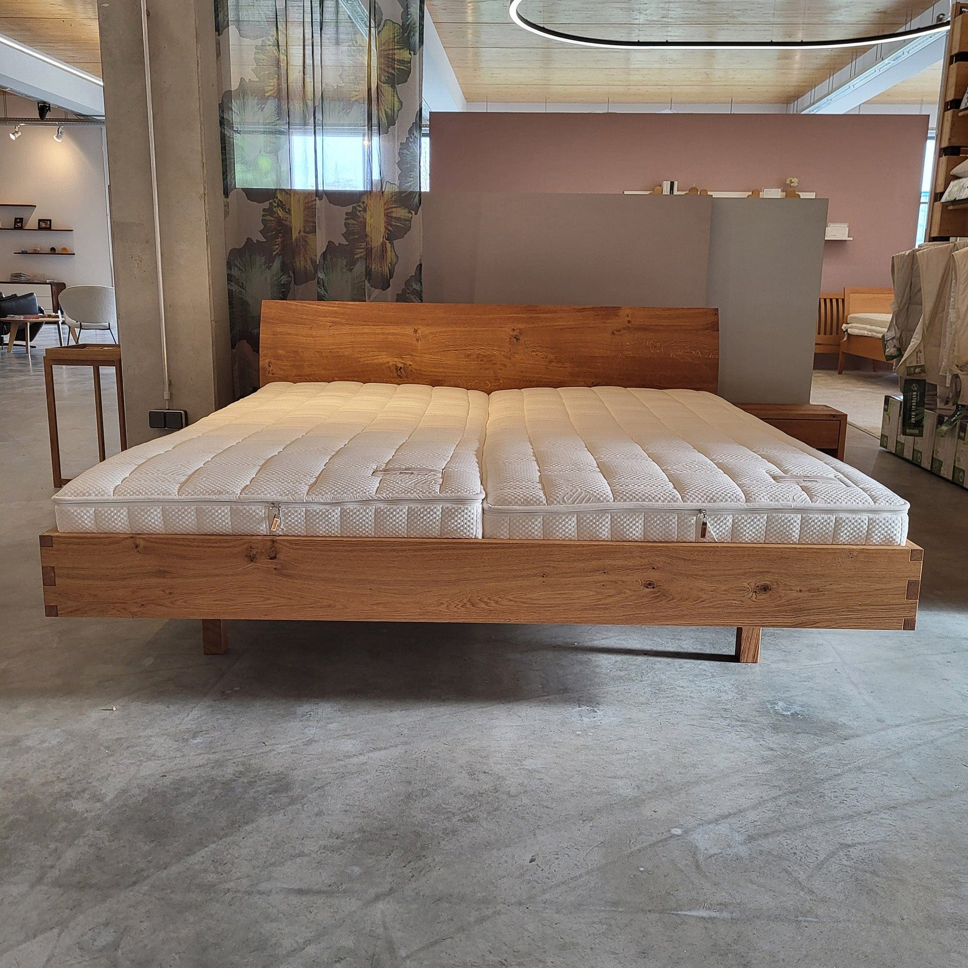 Holzmanufaktur PADIO BOW Wildeiche metallfrei, 180x200 cm Wildeiche gebürstet