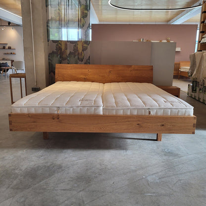 Holzmanufaktur PADIO BOW Wildeiche metallfrei, 180x200 cm Wildeiche gebürstet