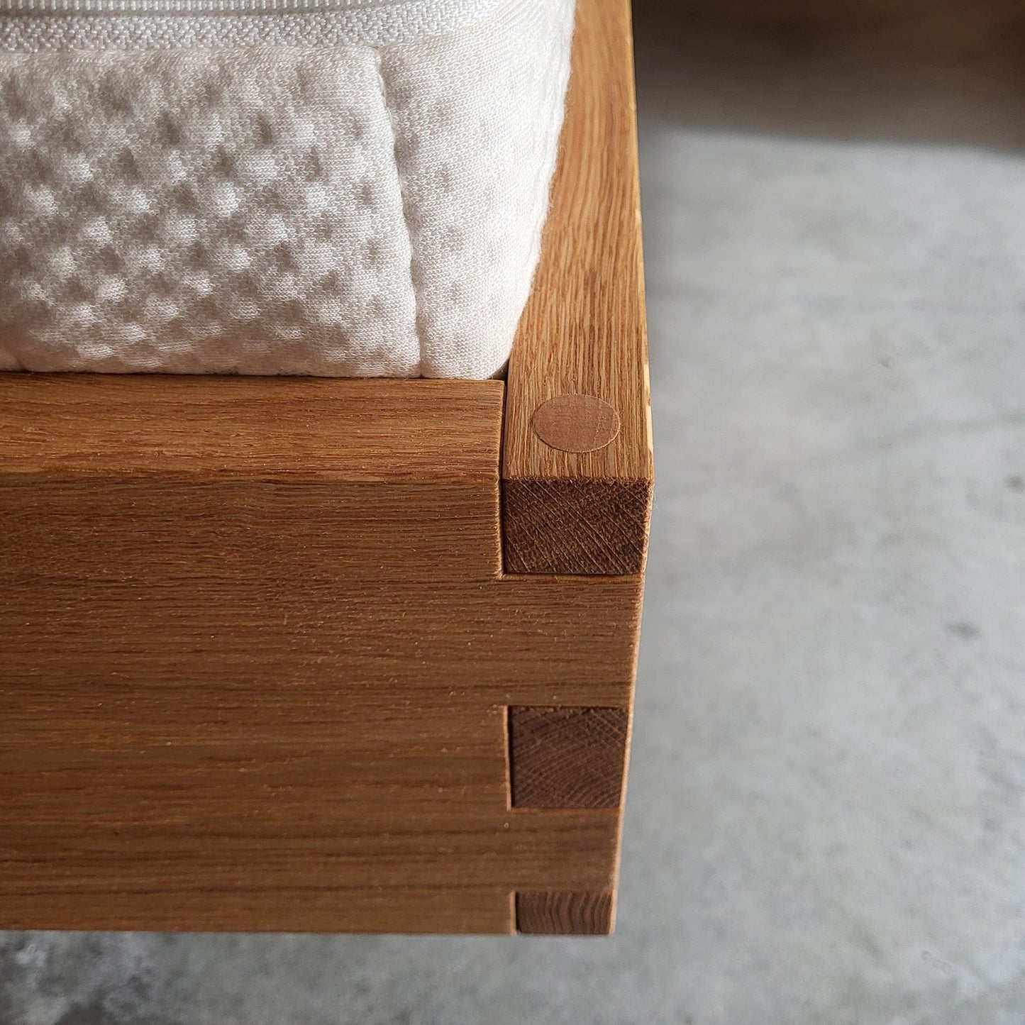 Holzmanufaktur PADIO BOW Wildeiche metallfrei, 180x200 cm Wildeiche gebürstet