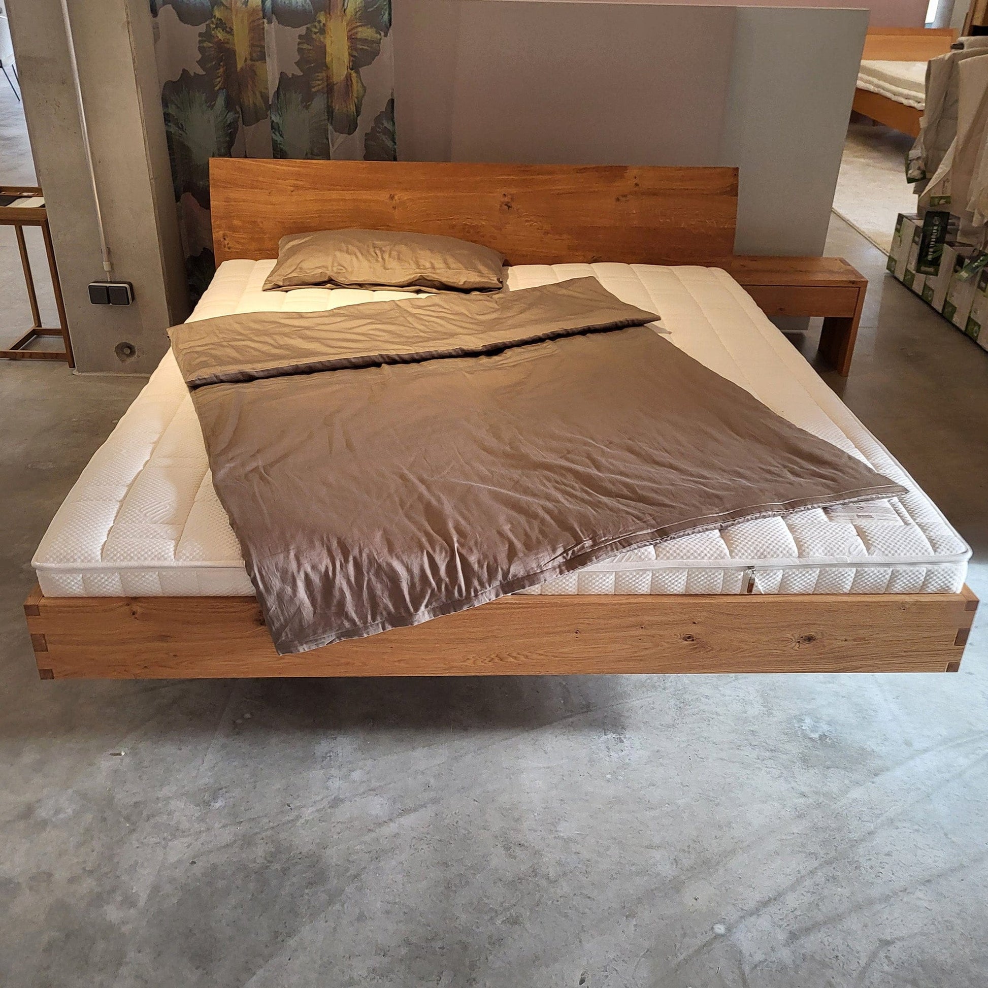 Holzmanufaktur PADIO BOW Wildeiche metallfrei, 180x200 cm Wildeiche gebürstet