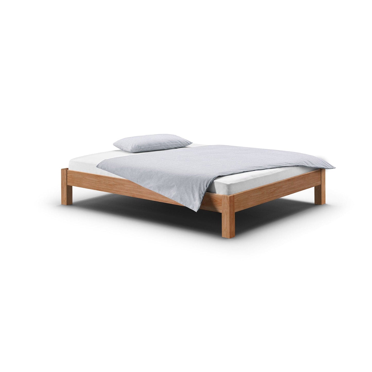 Holzmanufaktur Bett RION aus Buche, hier ohne Einsteck-Rückenlehne.