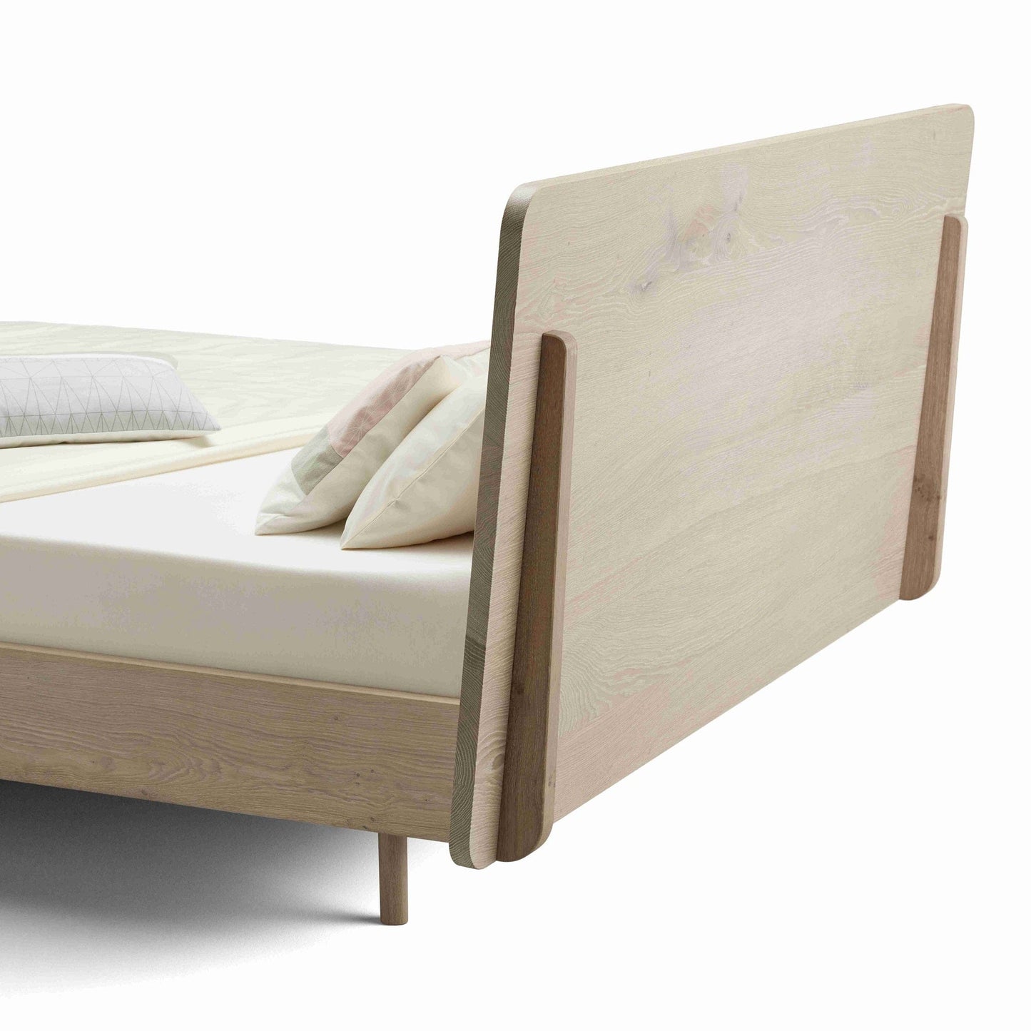 Holzmanufaktur Bett TALOS Massivholzbett mit Holzkopfteil