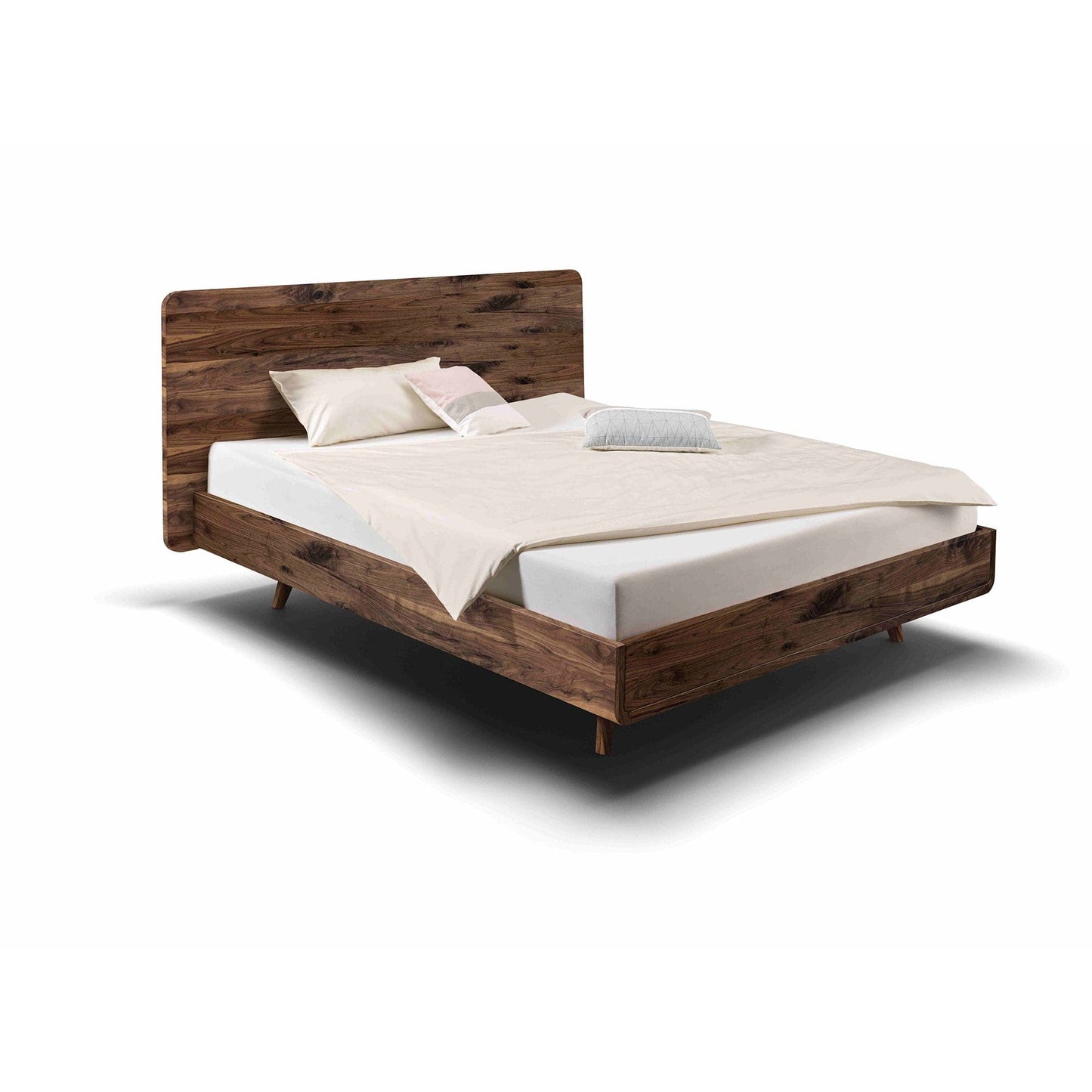 Holzmanufaktur Bett TALOS Massivholzbett mit Holzkopfteil