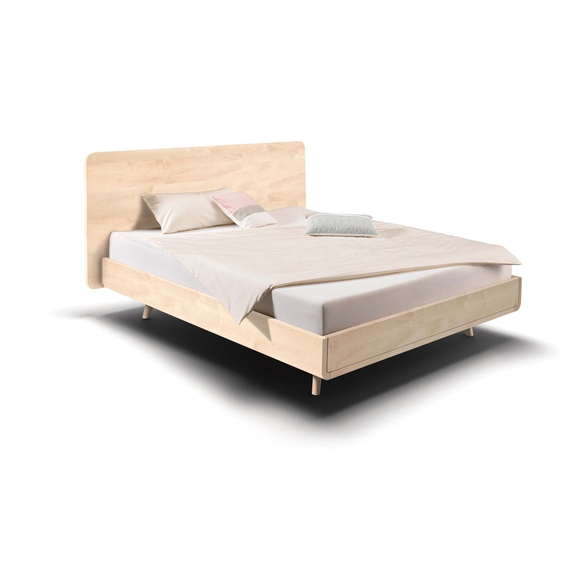 Holzmanufaktur Bett TALOS Massivholzbett mit Holzkopfteil