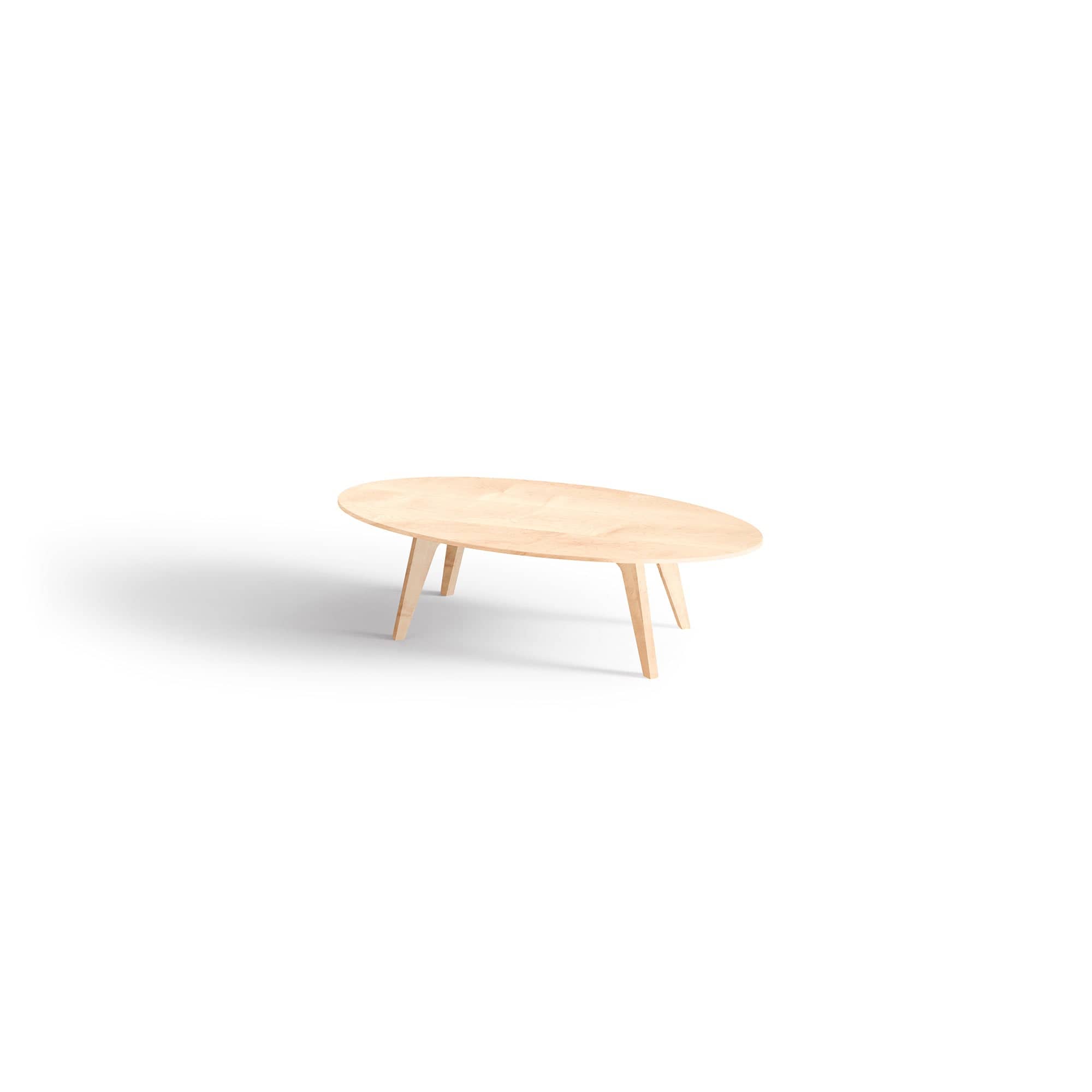 Ovaler Couchtisch MARTO aus massivem Ahorn