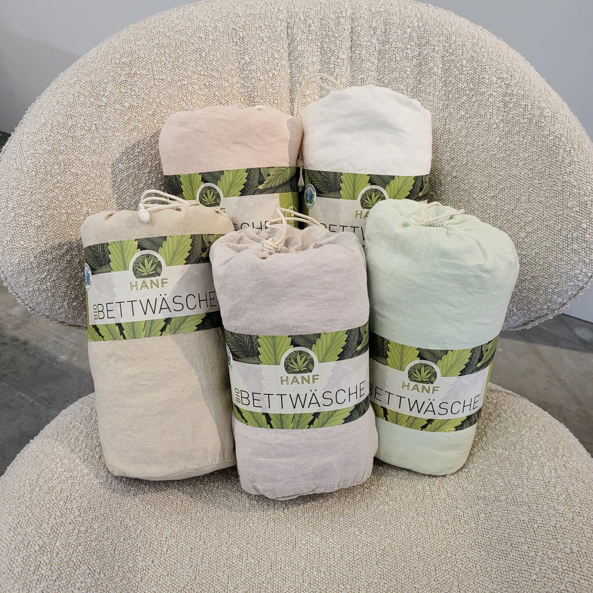 Bio Bettwäsche Set Hanf in verschiedenen Farben und Größen
