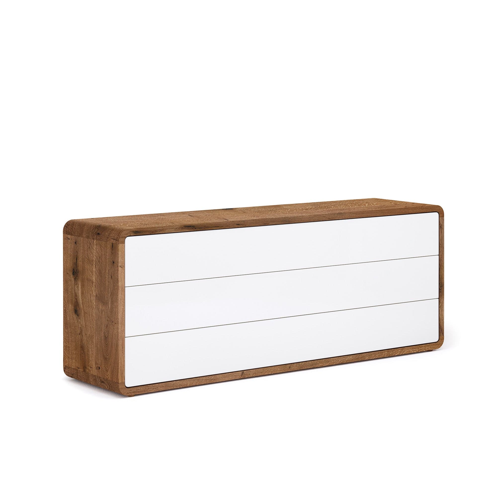 Holzmanufaktur COM:KO Kommode 02 Wildeiche gebürstet / Lackfronten