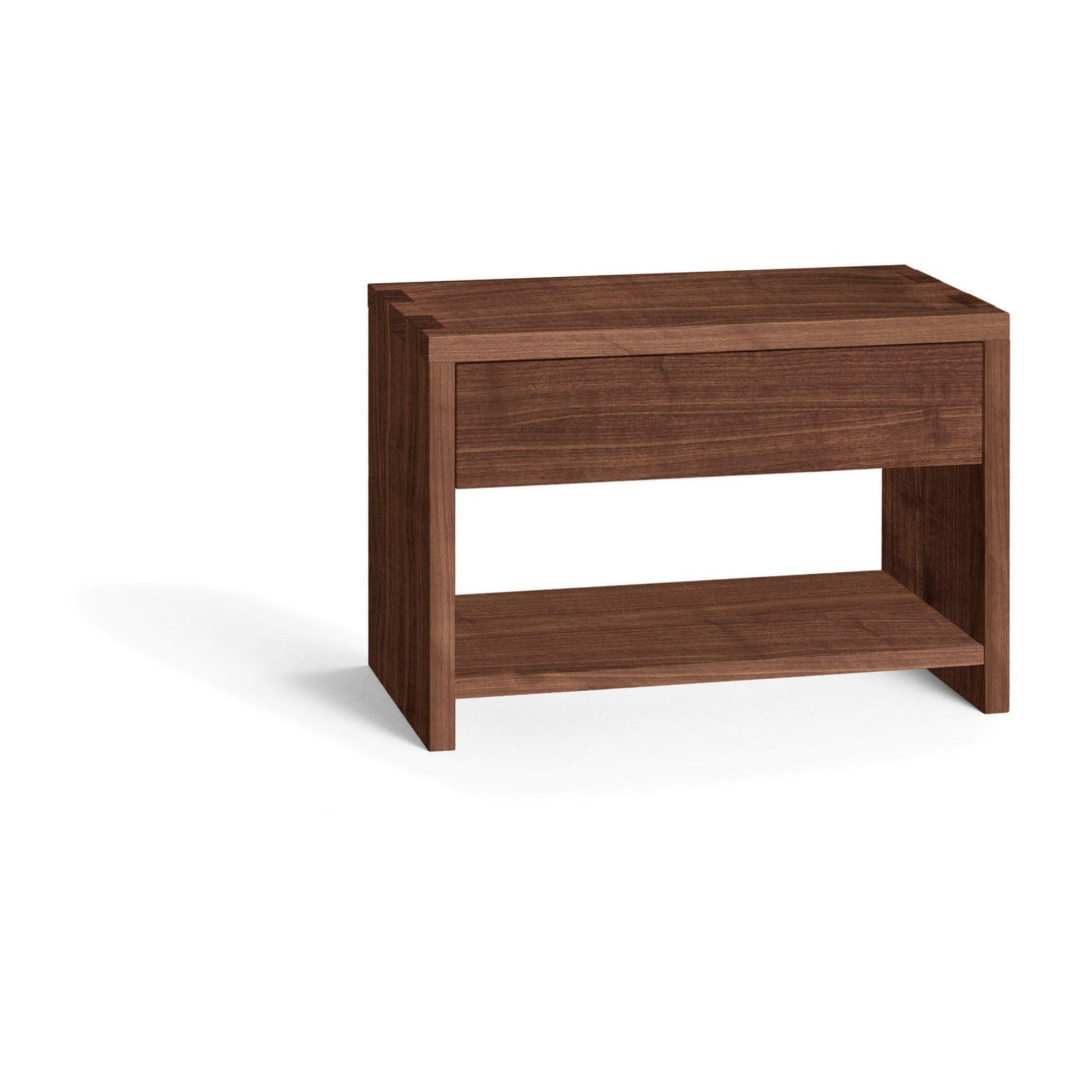 Holzmanufaktur NAP Nachttisch Schubkasten und Fachboden Nussbaum / 49.2 x 34 x 35 / Holzboden