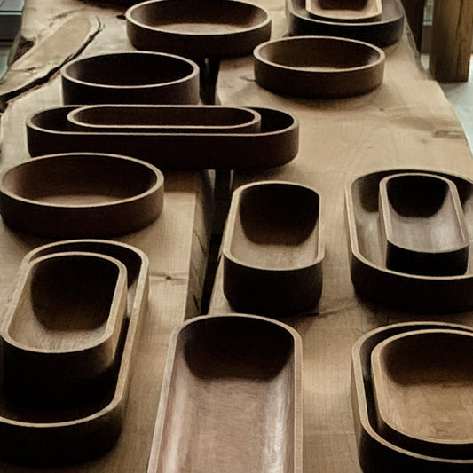 Holzmanufaktur Schale Schale oval, verschiedene Holzarten und Größe