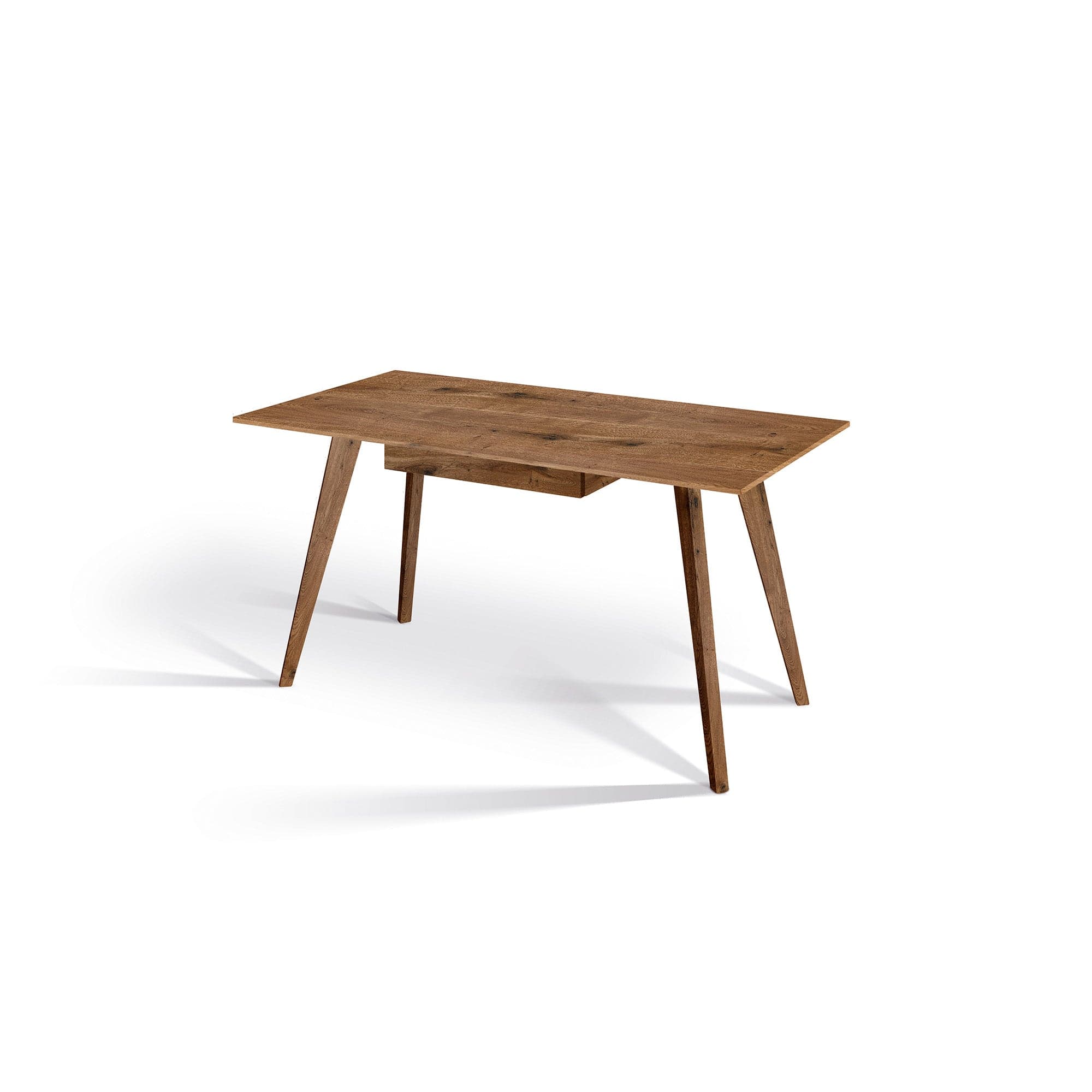 Holzmanufaktur MARTO Schreibtisch Wildeiche gebürstet / 120 x 60 x 75 / mit Schubkasten